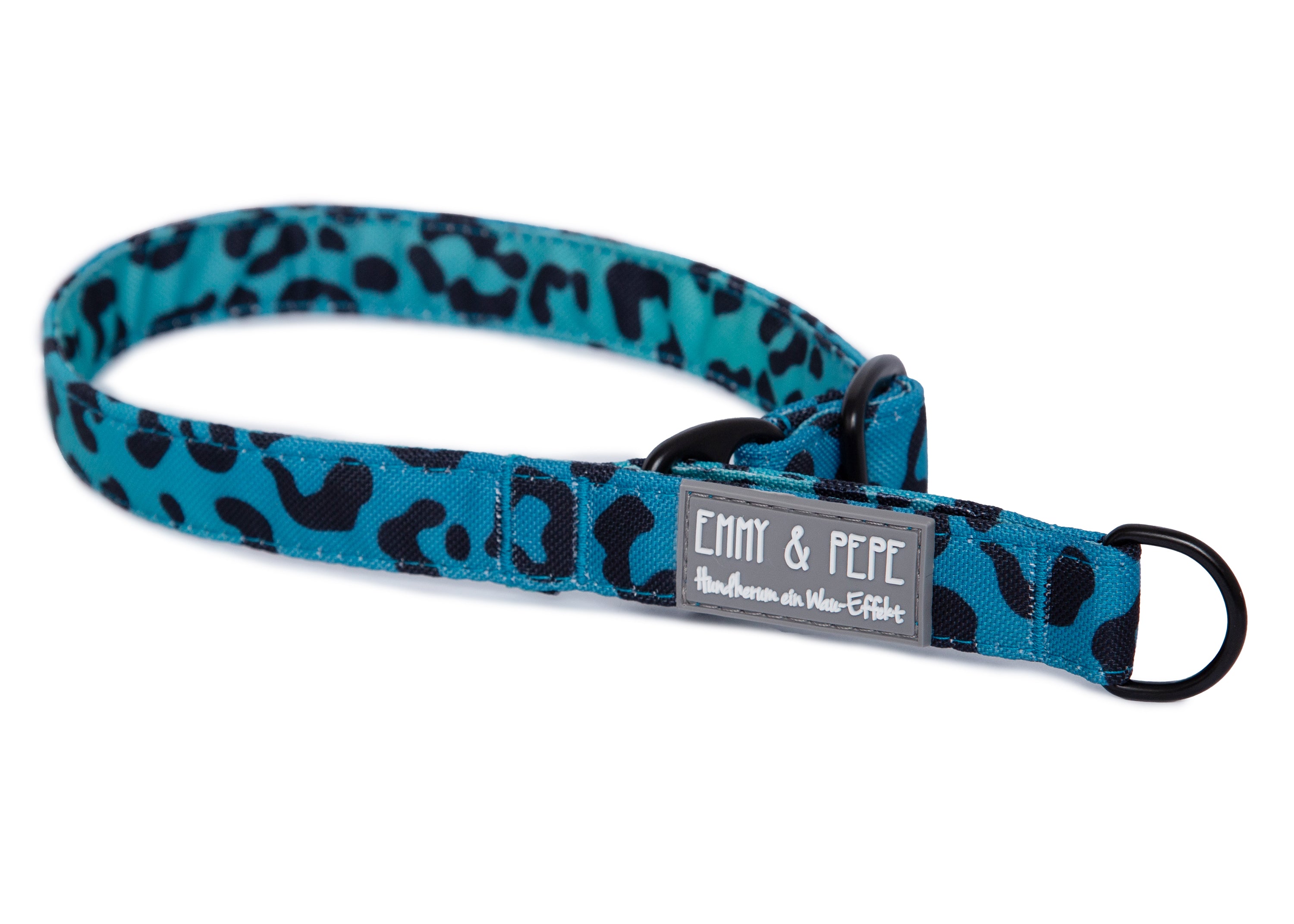 Zugstopp-Halsband Modell Leo Aqua 1.5cm,2cm,3cm,4cm Dark Cyan