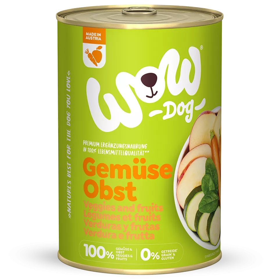 Hundefutter WOW Gemüse Obst 400g Yellow Green