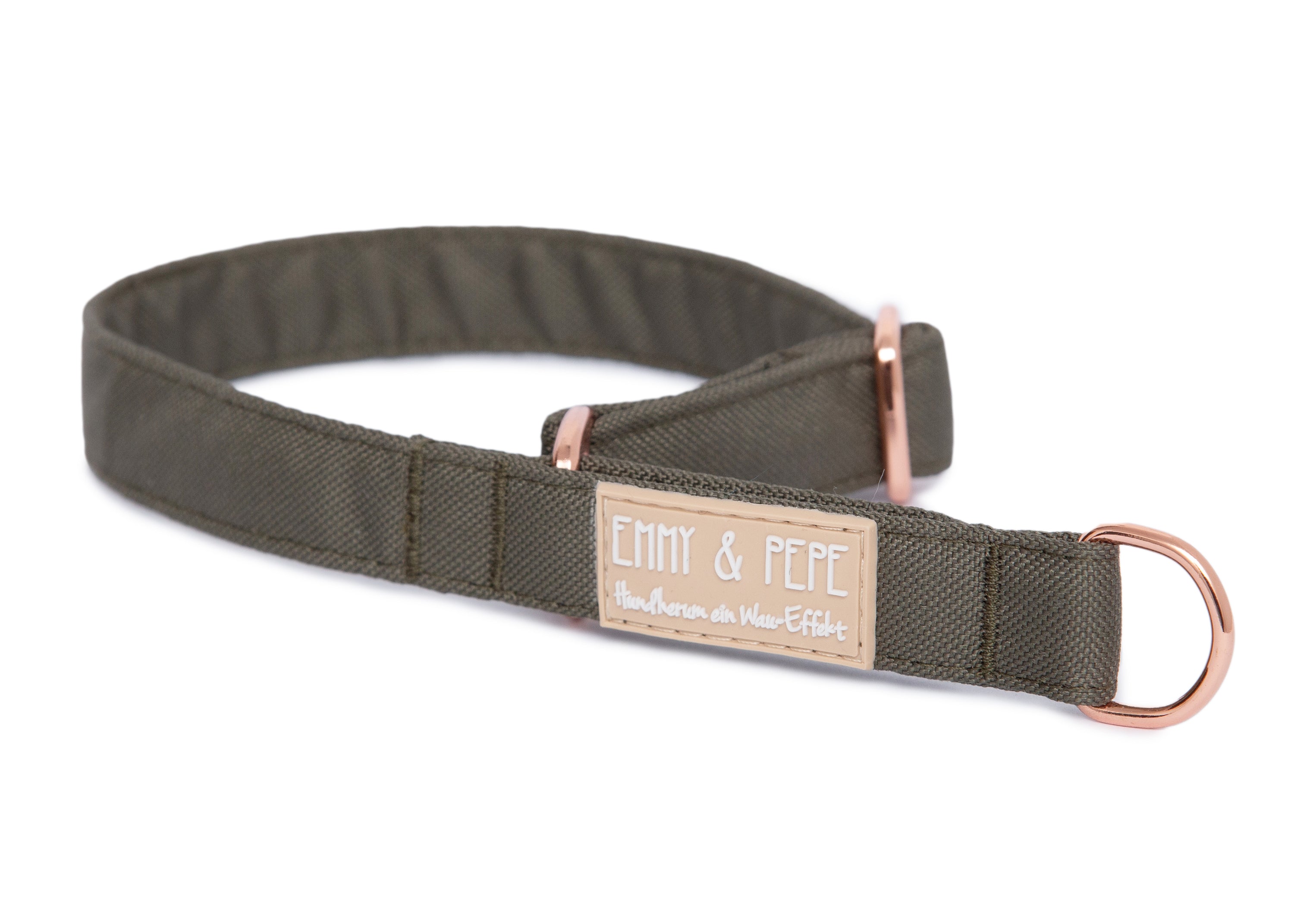 Zugstopp-Halsband Modell Lotte , Breite 1.5cm,2cm,3cm,4cm Dark Olive Green