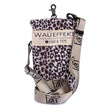 Gassitasche Wau-to-go Leo Dark mit dunklem Leo Muster in schwarz und creme mit Schultergurt und mehreren praktischen Fächern