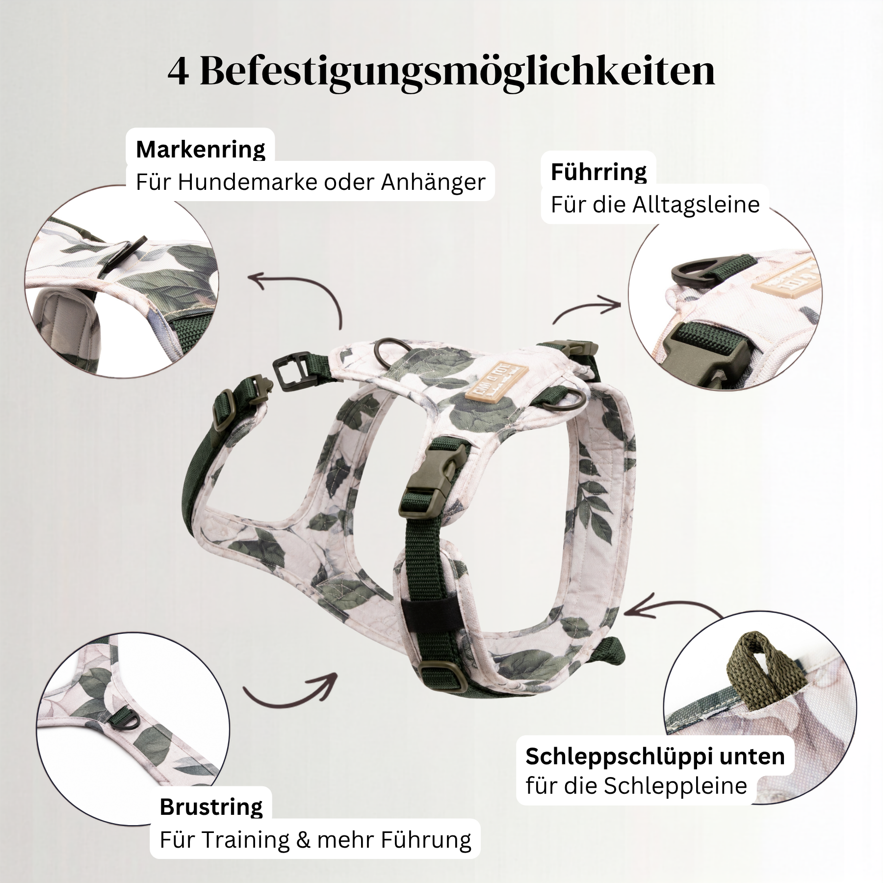 Hundegeschirr mit Halsöffnung Magnolia