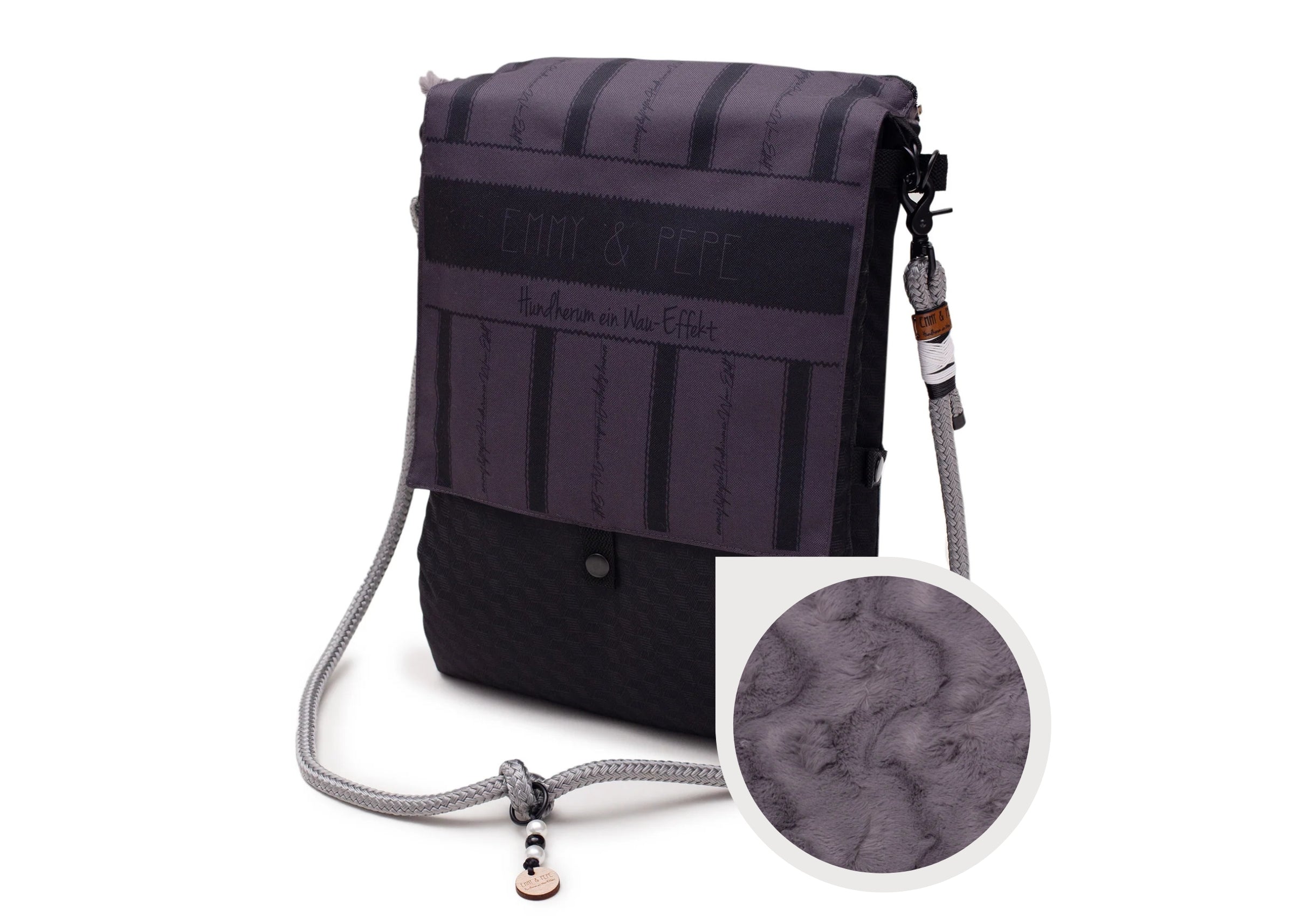 Wau-Backpack Reisedecke Fröhliches Schwarz S (80x60cm),M (100x80cm) Dark Slate Gray