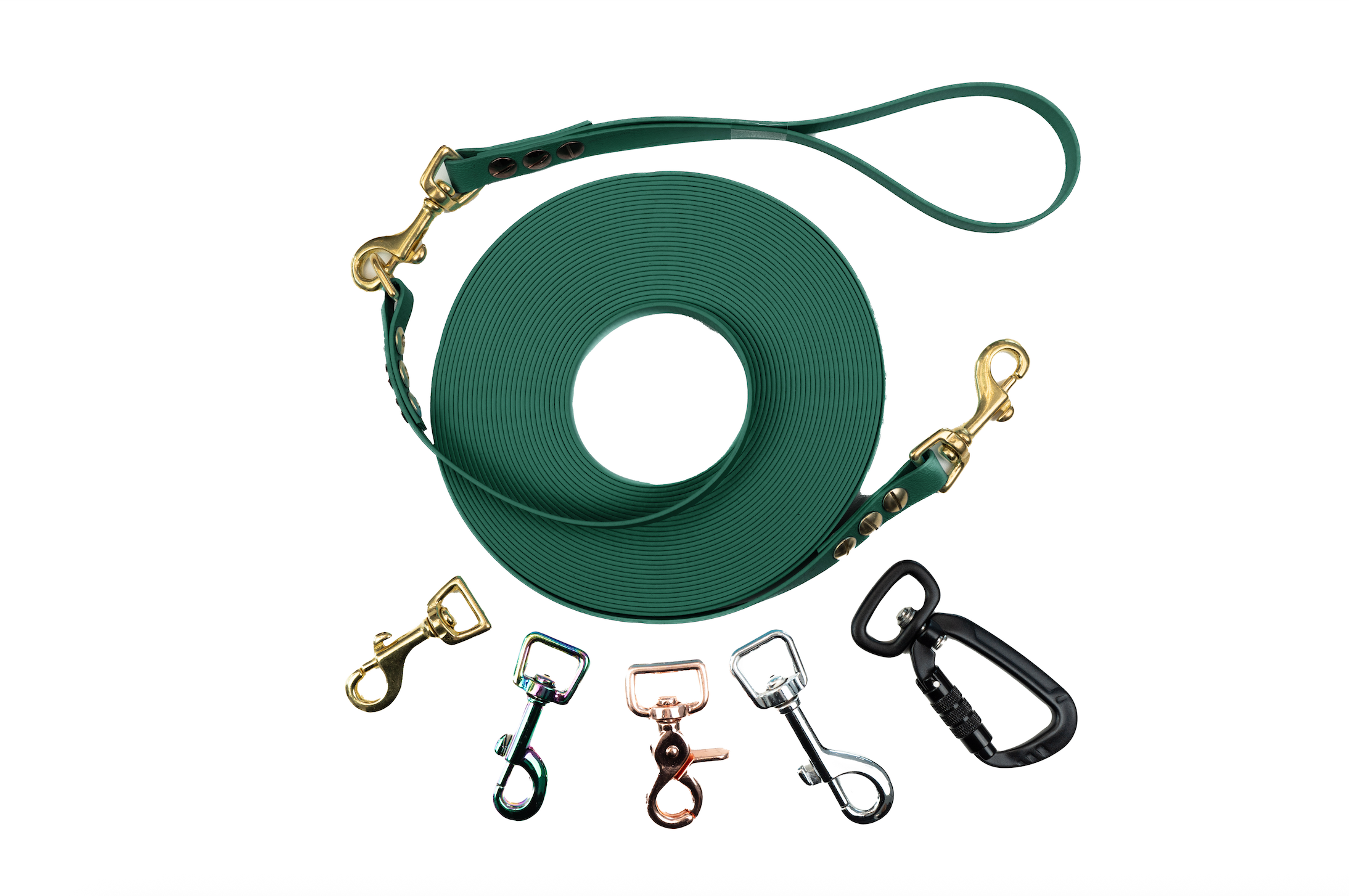 Schleppleine mit abnehmbarer Handschlaufe Waldgrün