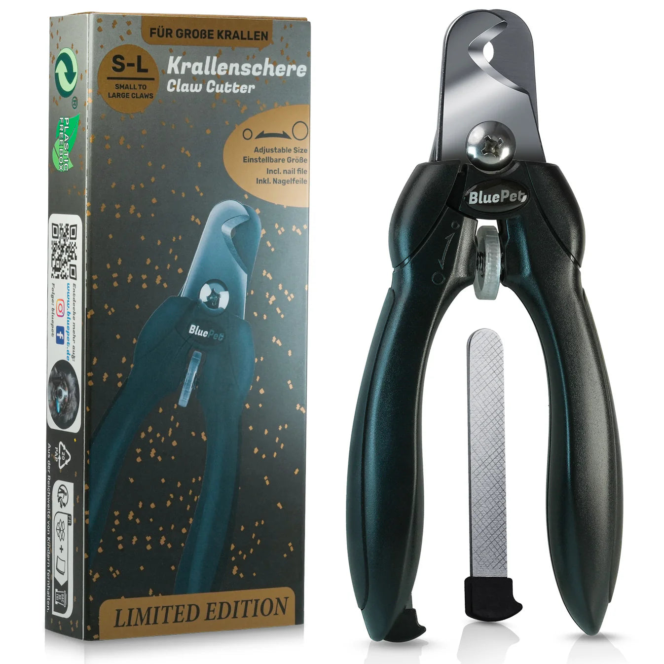 BluePet verstellbare Krallenschere LIMITED S-L