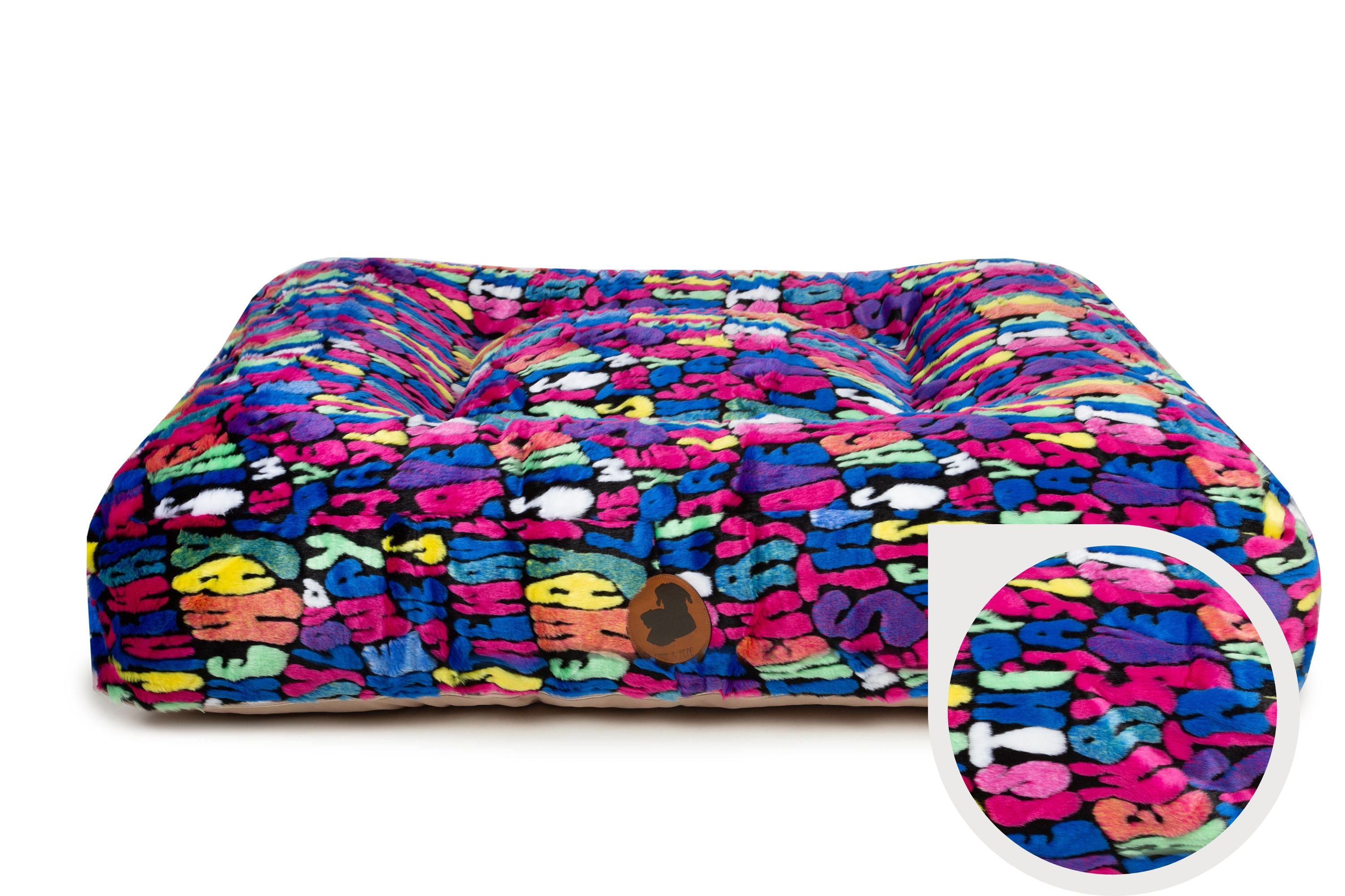 Wau-Bed orthopädisches Hundebett, Modell Color Bomb, Eckig, in verschiedenen Größen