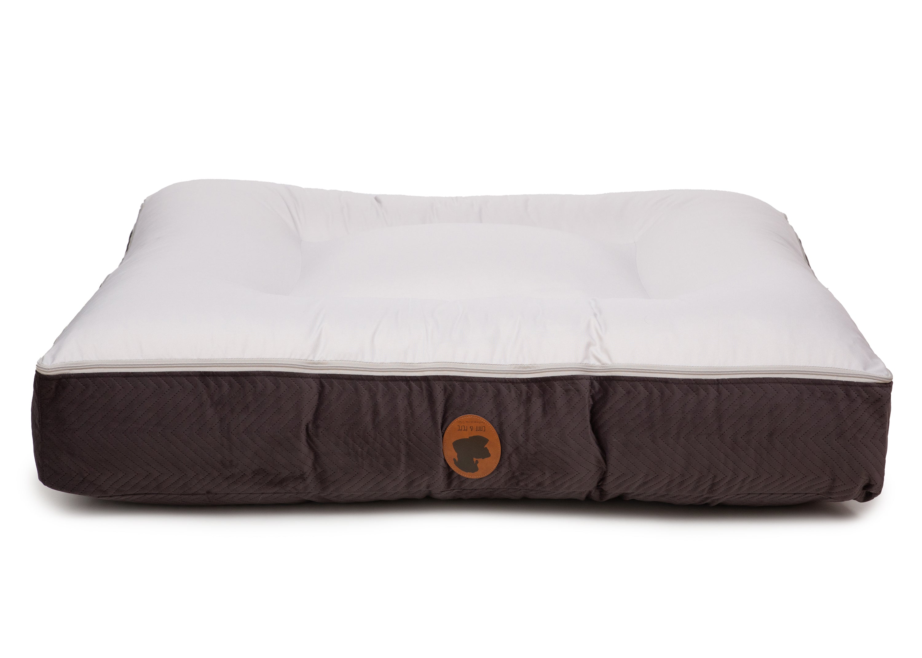 Wechselbezug orthopädisches Hundebett mit Höhle ZickZack Taupe / Oval / S (80x60cm),Taupe / Oval / M (100x80cm),Taupe / Oval / L (120x100cm),Taupe / Oval / XL (140x120cm),Taupe / Eckig / S (80x60cm),Taupe / Eckig / M (100x80cm),Taupe / Eckig / L (120x100cm),Taupe / Eckig / XL (140x120cm),Dark Grey / Oval / S (80x60cm),Dark Grey / Oval / M (100x80cm),Dark Grey / Oval / L (120x100cm),Dark Grey / Oval / XL (140x120cm),Dark Grey / Eckig / S (80x60cm),Dark Grey / Eckig / M (100x80cm),Dark Grey / Eckig / L (120x1