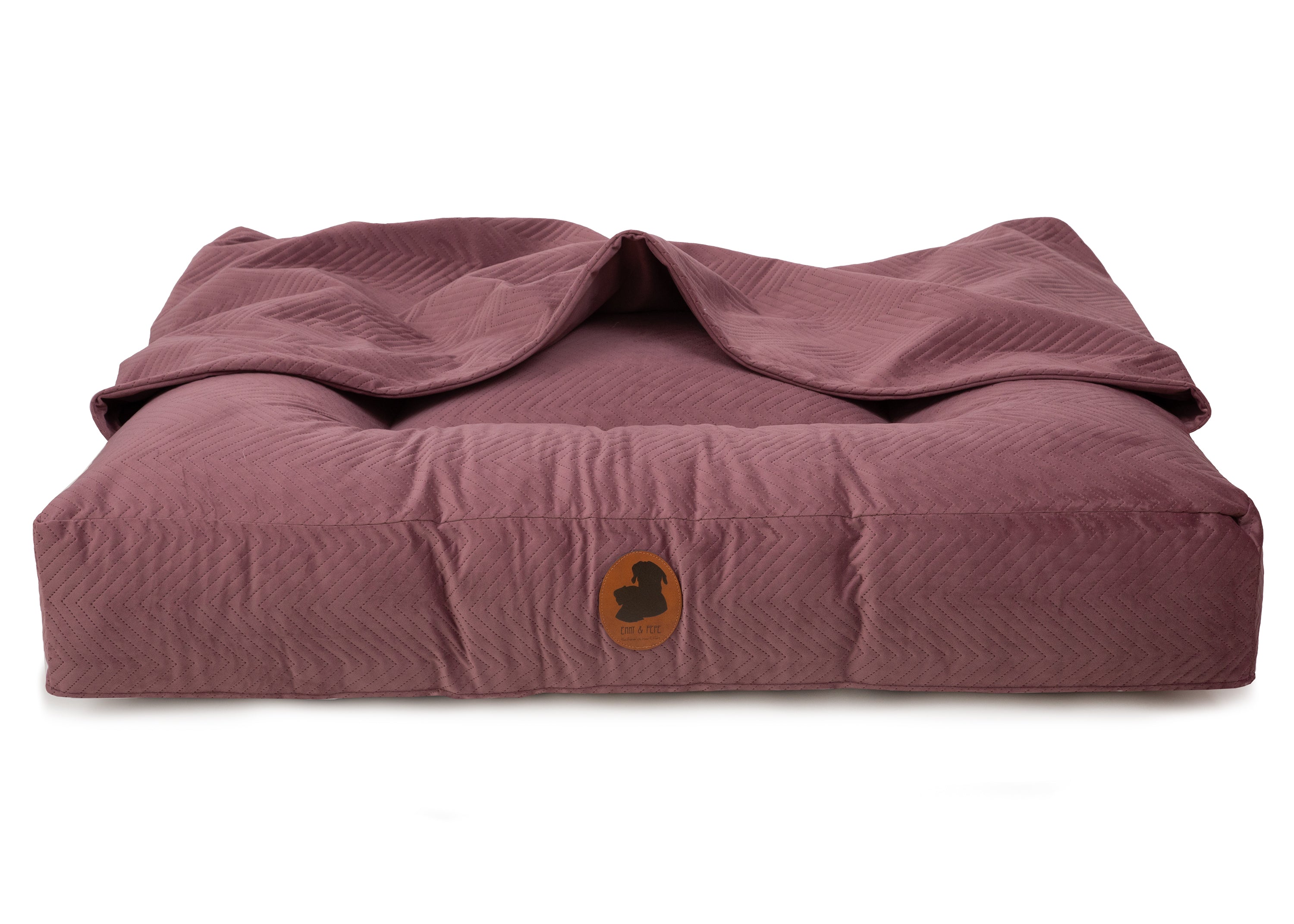 Wechselbezug orthopädisches Hundebett mit Höhle ZickZack Mauve / Eckig / S (80x60cm),Mauve / Eckig / M (100x80cm),Mauve / Eckig / L (120x100cm),Mauve / Eckig / XL (140x120cm) Dim Gray