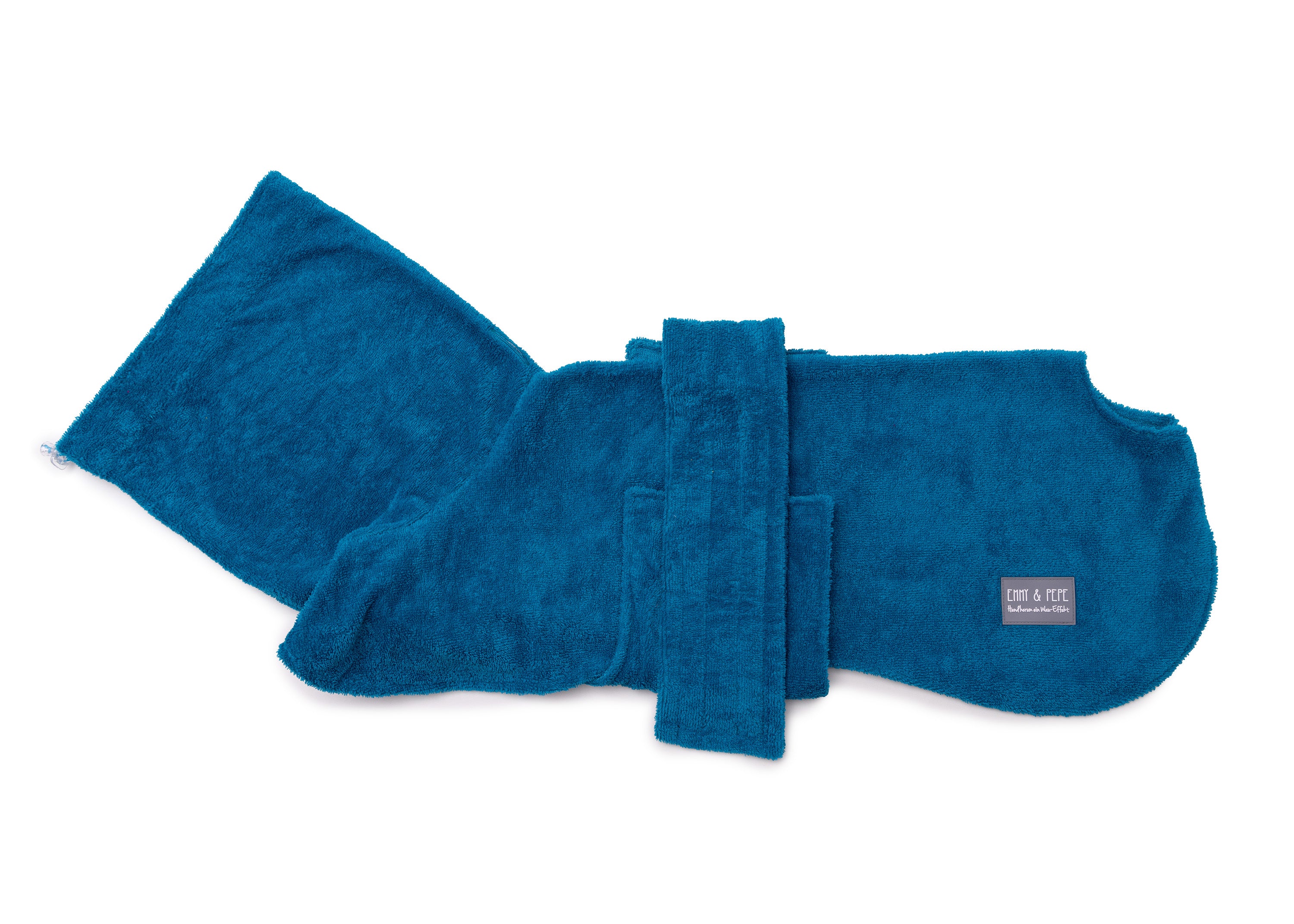 Hundebademantel aus Bambusfaser Modell Aqua