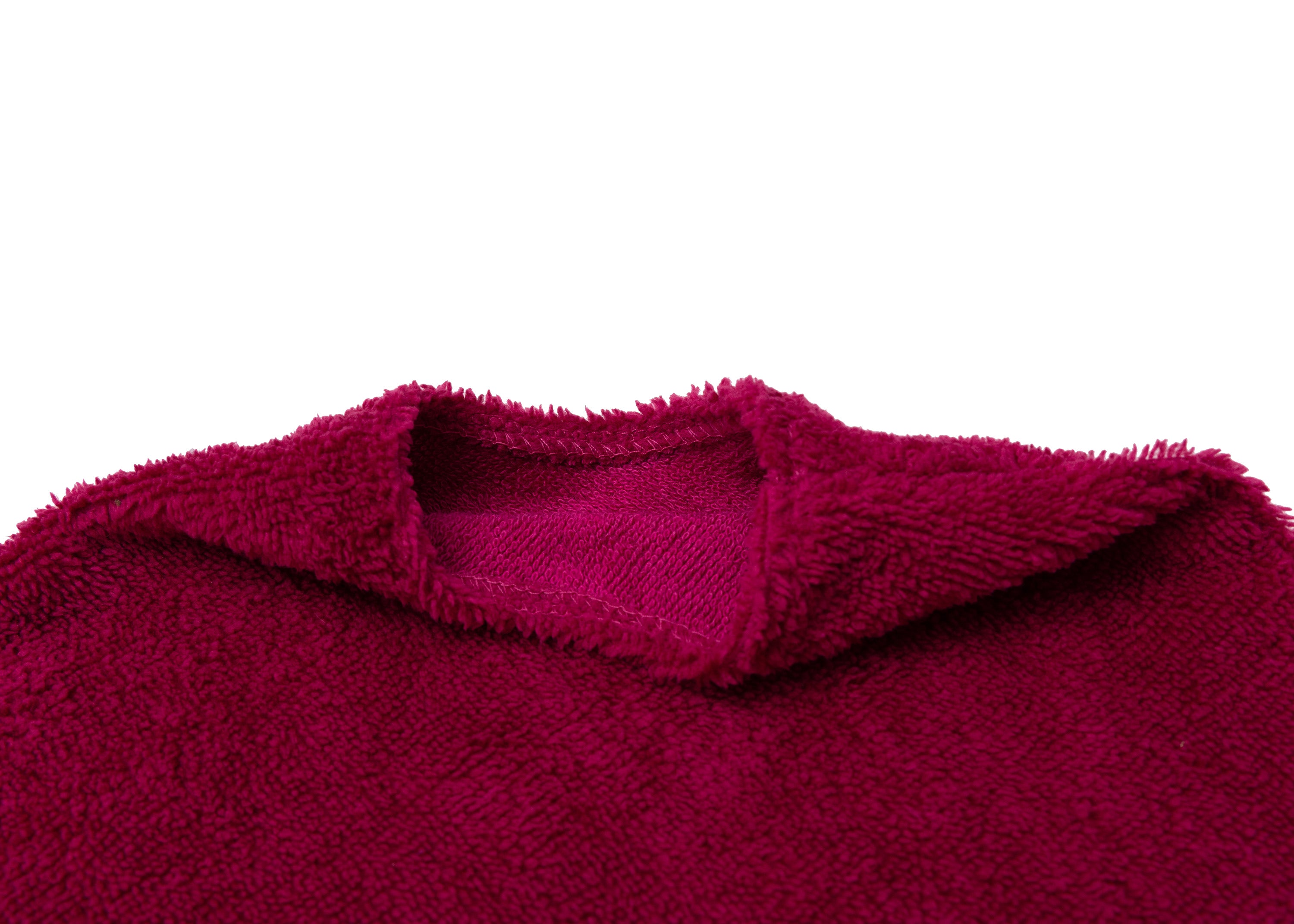 Hundebademantel aus Bambusfaser Magenta Detailansicht Rücken