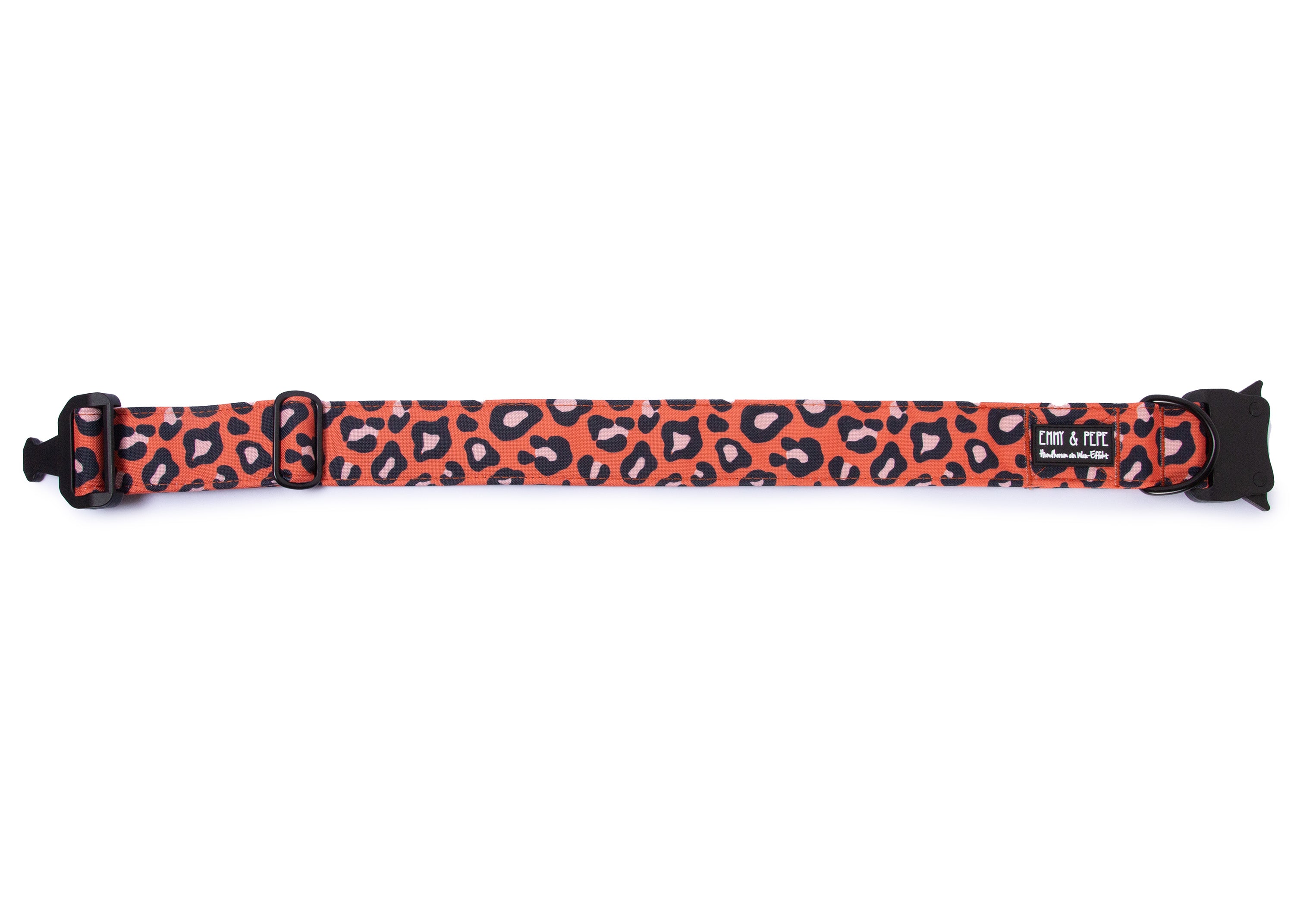 Hundehalsband Leo Orange geöffnet