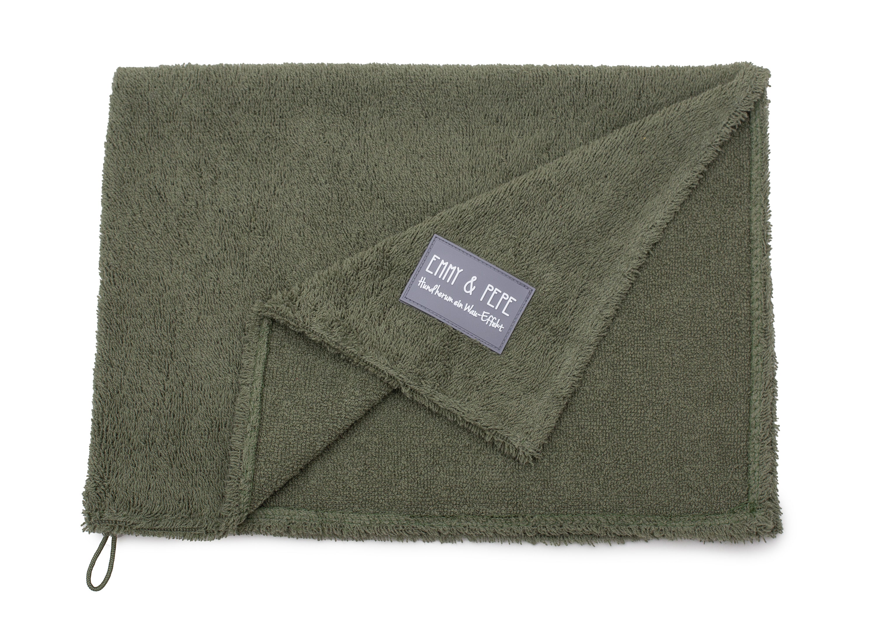 Hundehandtuch aus Bambusfaser, Farbe Olive