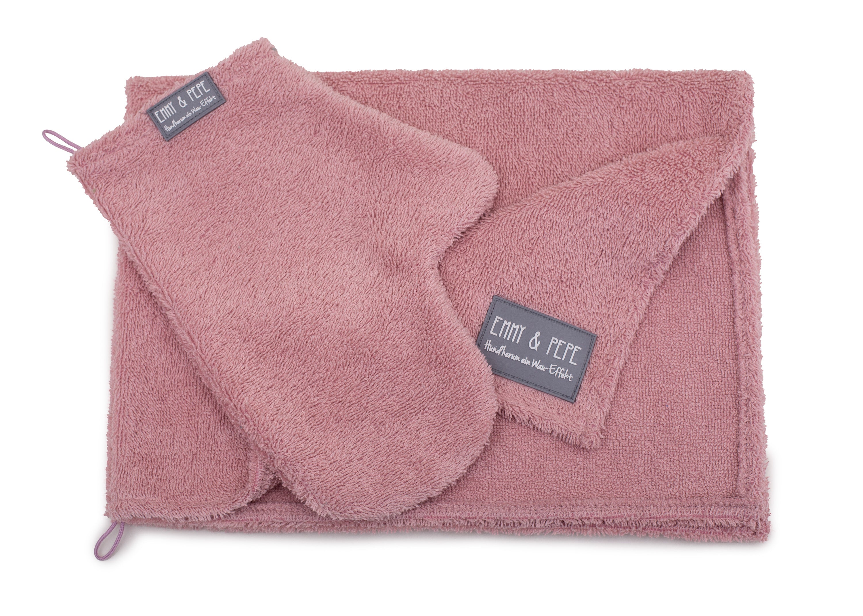 Hundehandtuch aus Bambusfaser Farbe Rosé