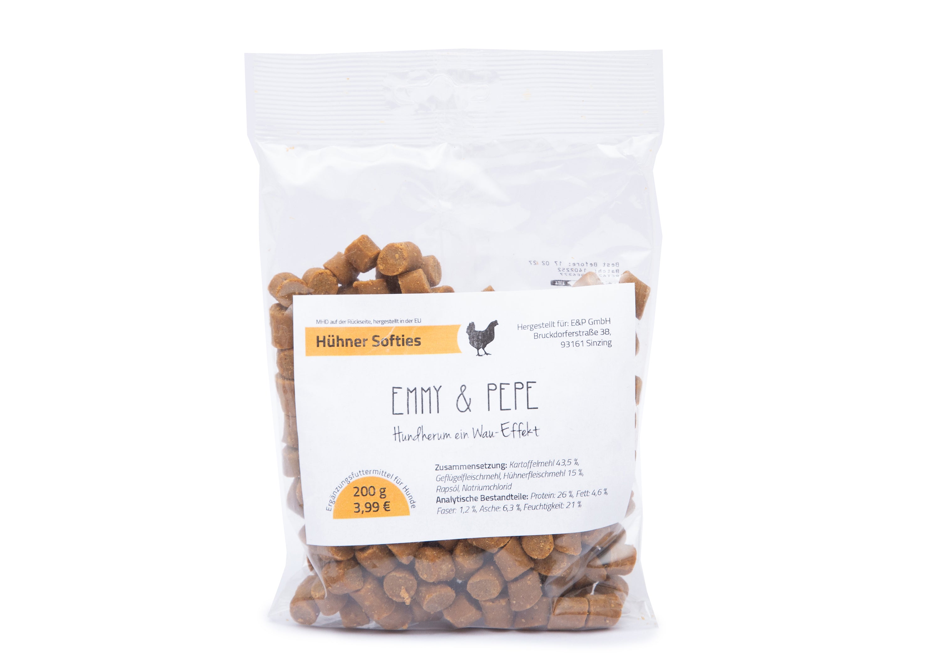Hundeleckerlis E&P Hühnchen Softies 200g