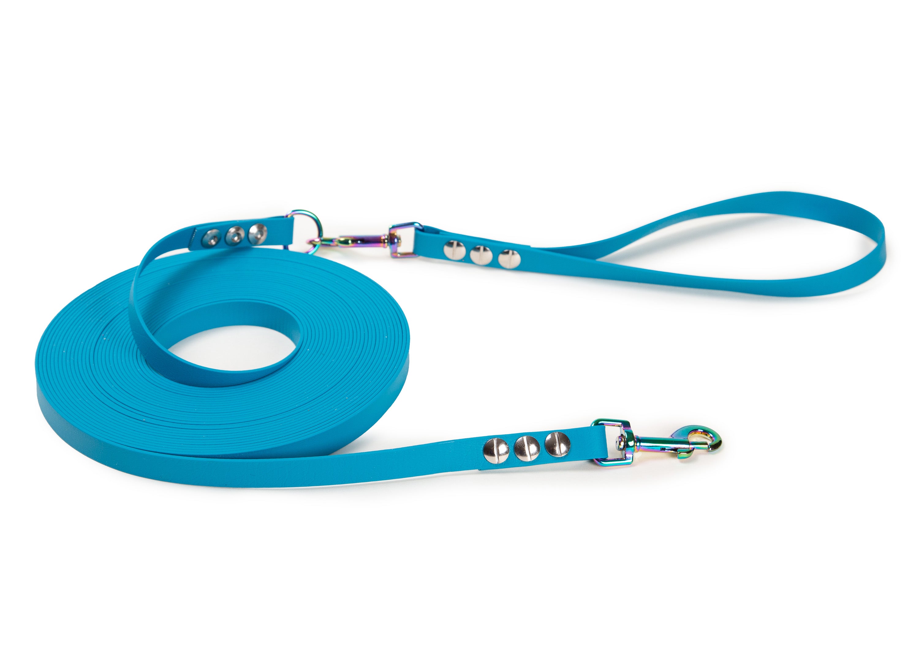 Schleppleine Super Flex Hellblau Länge 5 oder 10 Meter, mit oder ohne abnehmbarer Handschlaufe