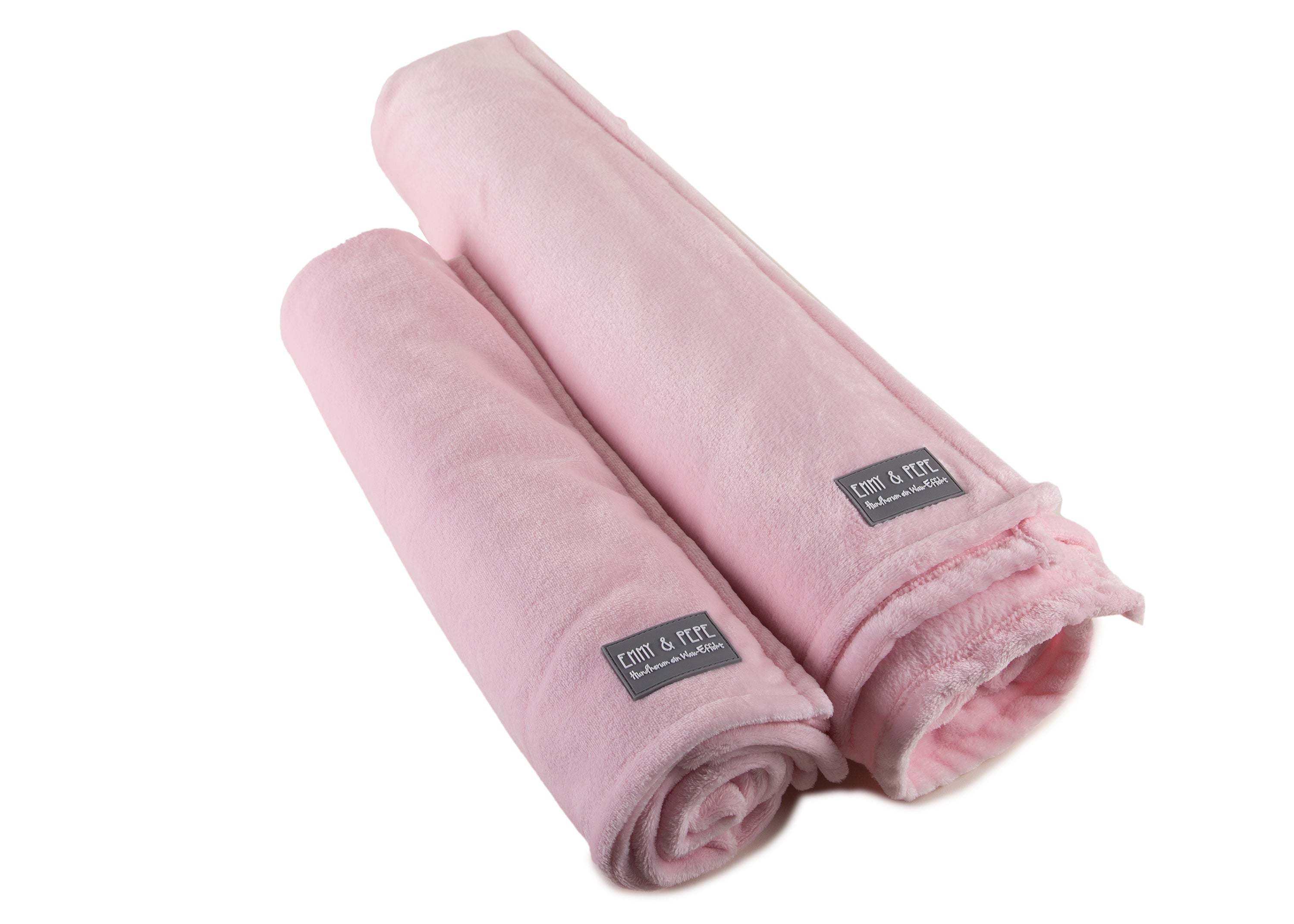 Wau-Blanket Hundedecke Rosa aufgerollt