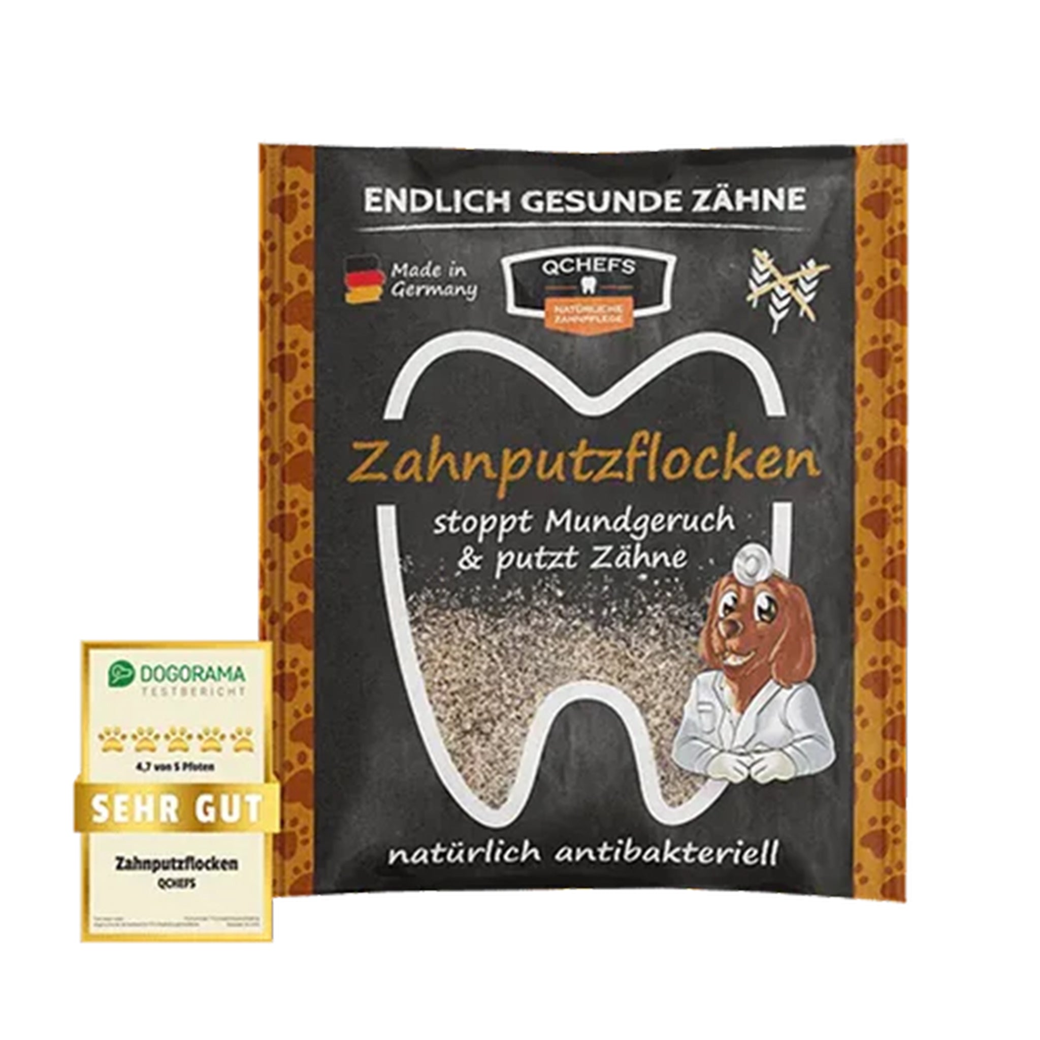 QCHEFS Zahnputzflocken „Papie“