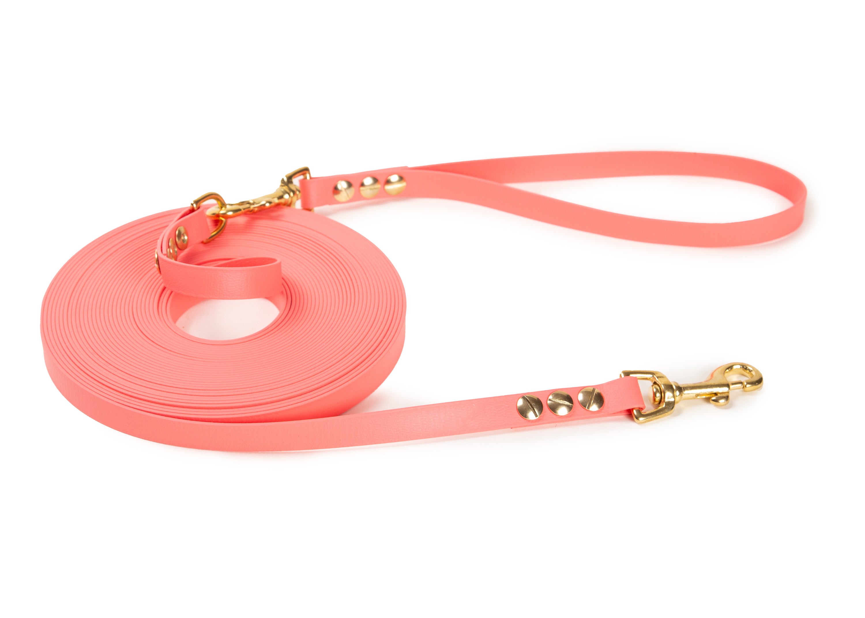 Schleppleine Super Flex Apricot Gold / 5m / 10 m oder 15 m, mit oder ohne abnehmbarer Handschlaufe