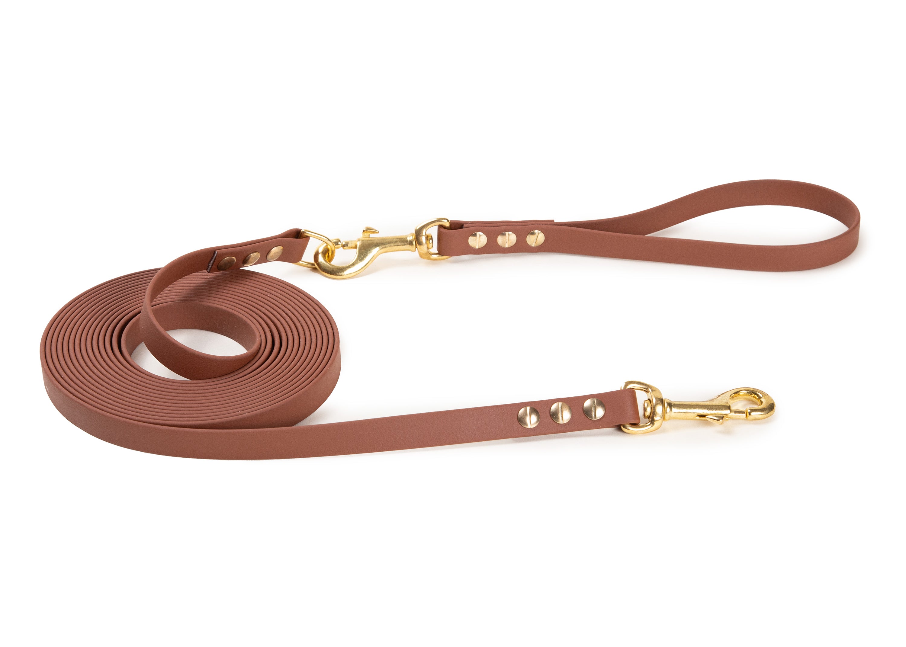 Schleppleine Super Flex Braun Rosegold / 5m / 10 m oder 15 m, mit oder ohne abnehmbarer Handschlaufe