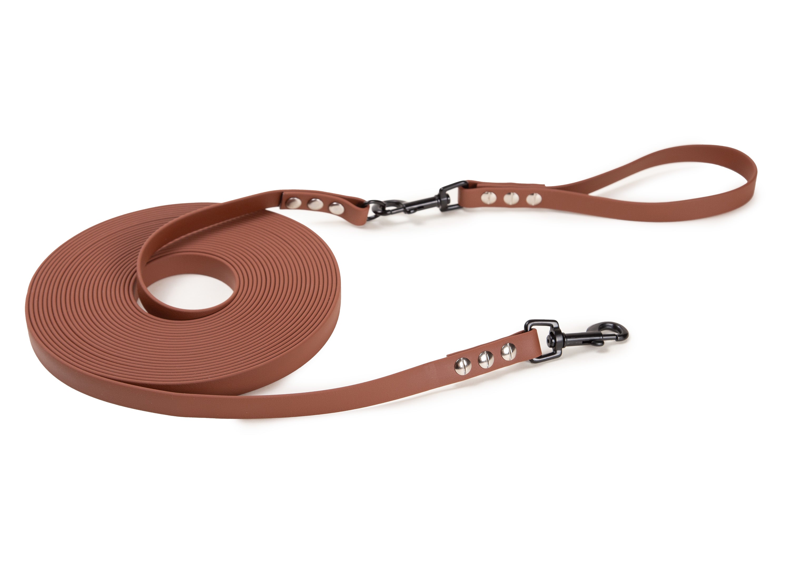 Schleppleine Super Flex Braun Rosegold / 5m / 10 m oder 15 m, mit oder ohne abnehmbarer Handschlaufe