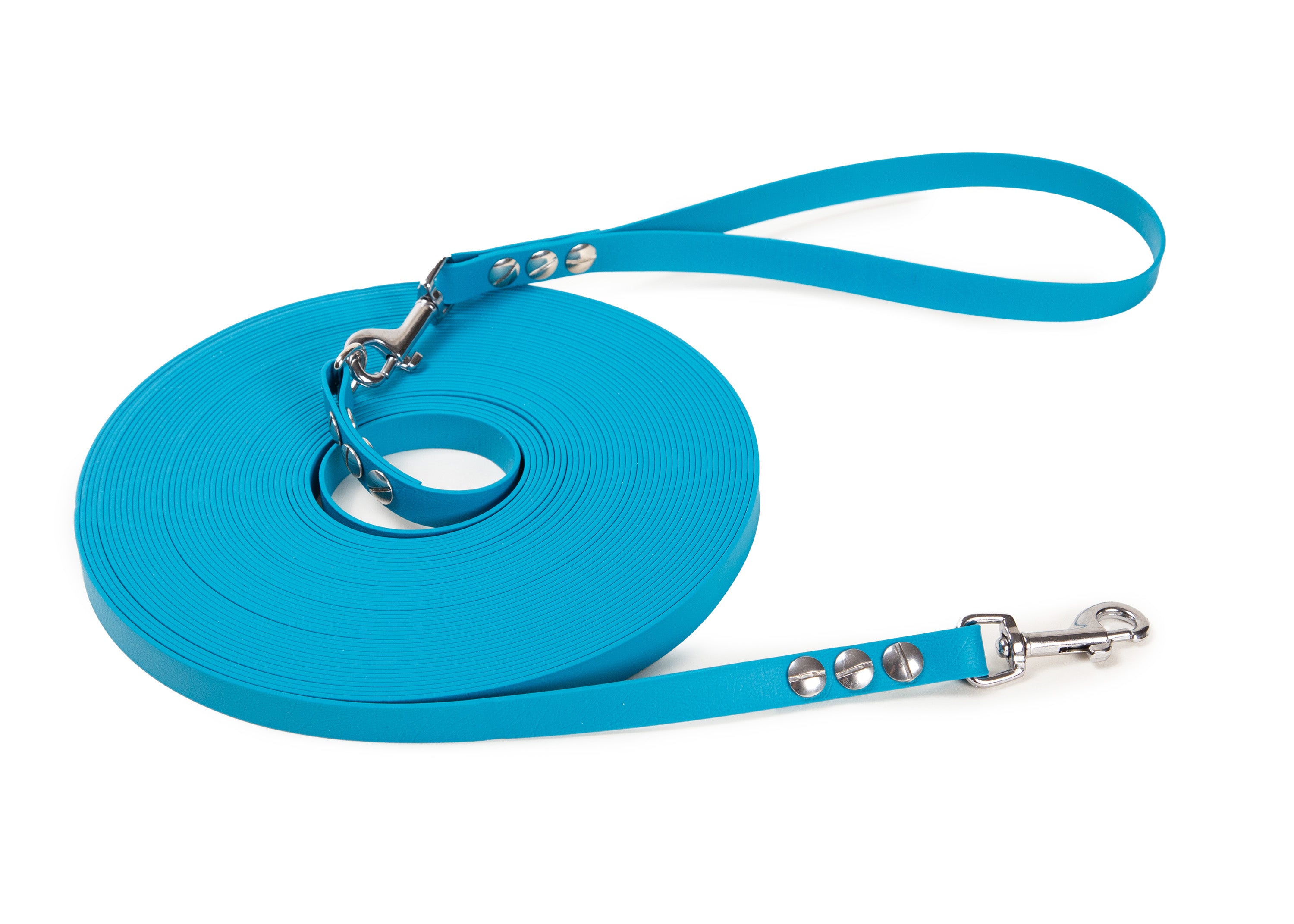 Schleppleine Super Flex Hellblau Rosegold / 5m / 10 m oder 15 m, mit oder ohne abnehmbarer Handschlaufe