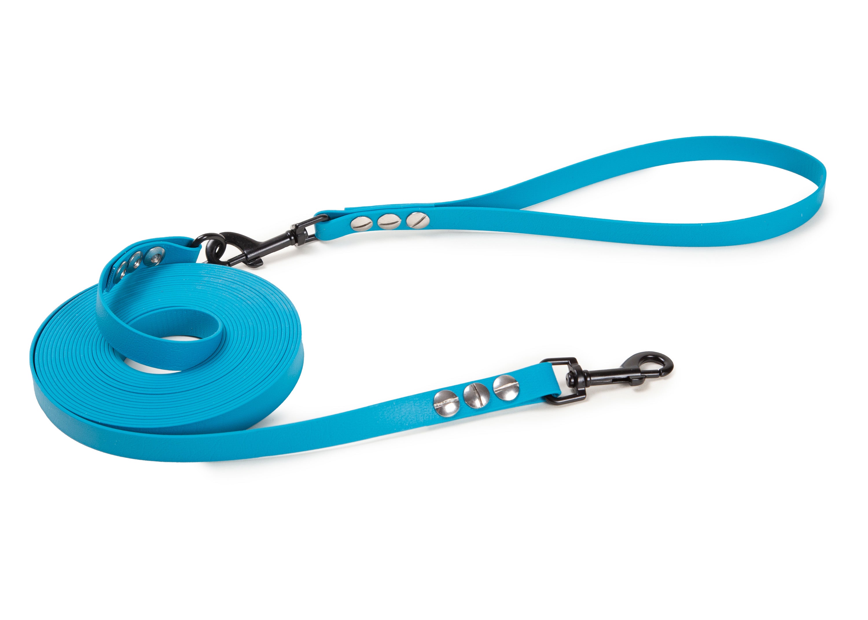 Schleppleine Super Flex Hellblau Rosegold / 5m / 10 m oder 15 m, mit oder ohne abnehmbarer Handschlaufe