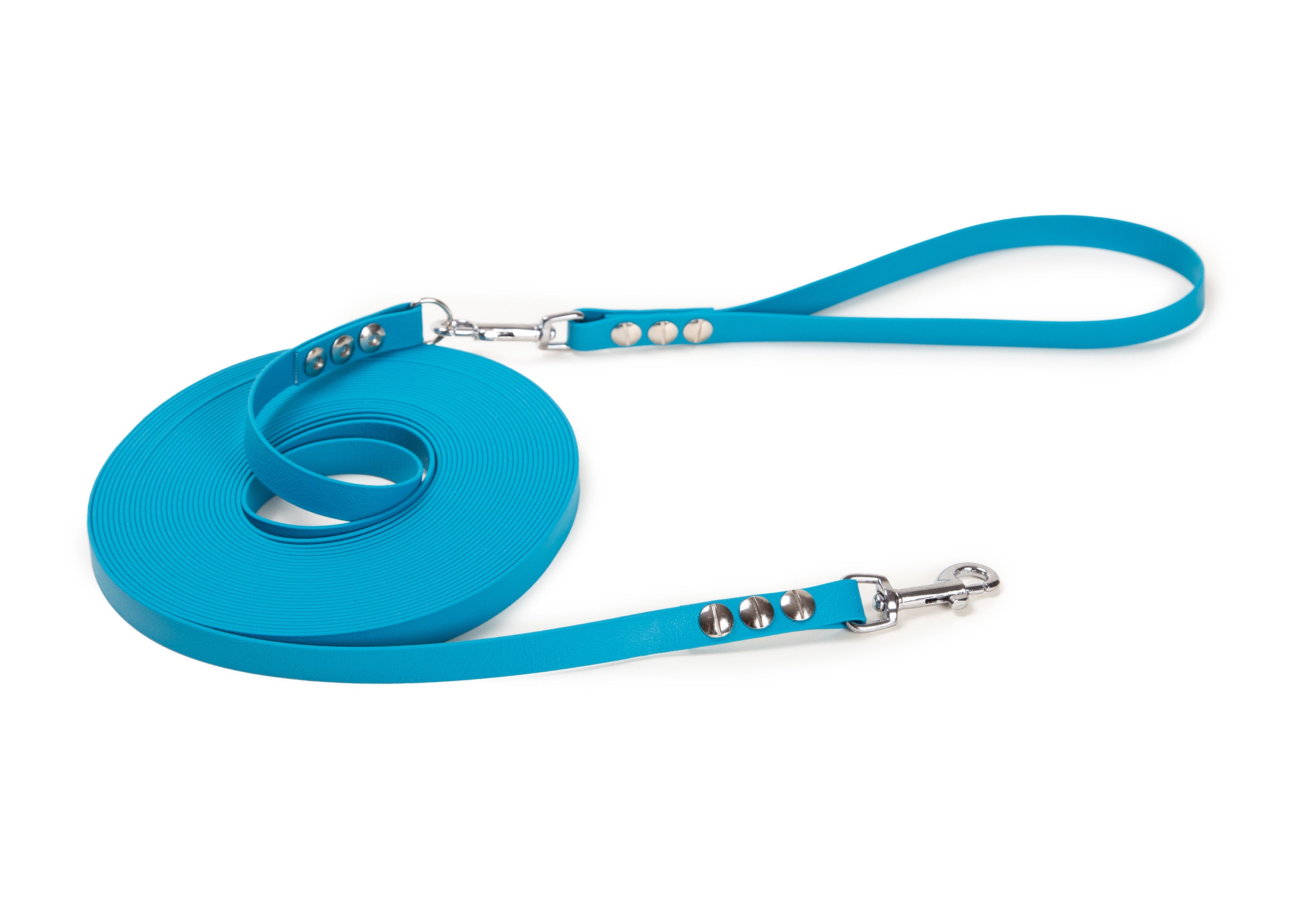 Schleppleine Super Flex Hellblau Rosegold / 5m / 10 m oder 15 m, mit oder ohne abnehmbarer Handschlaufe