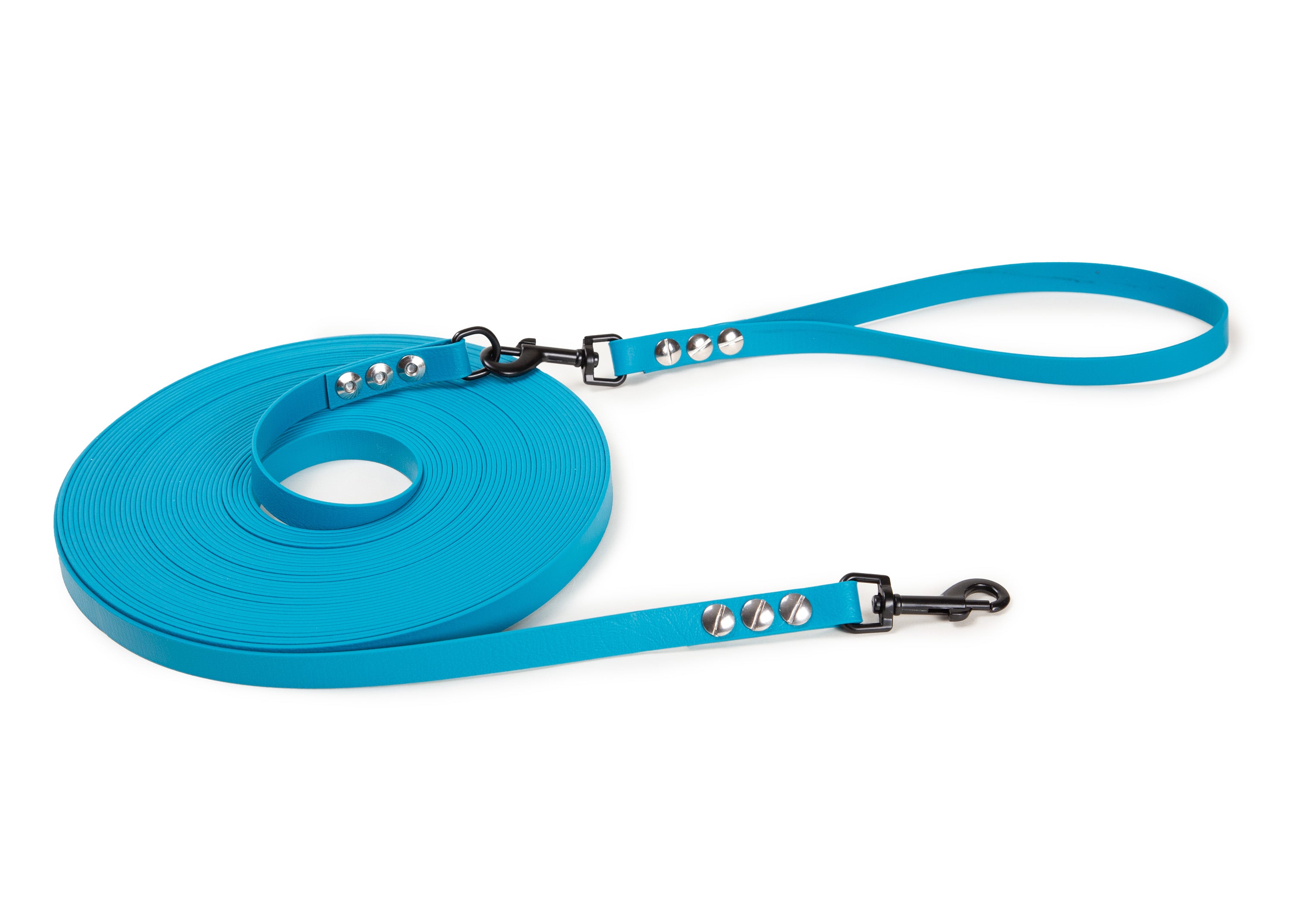 Schleppleine Super Flex Hellblau Rosegold / 5m / 10 m oder 15 m, mit oder ohne abnehmbarer Handschlaufe