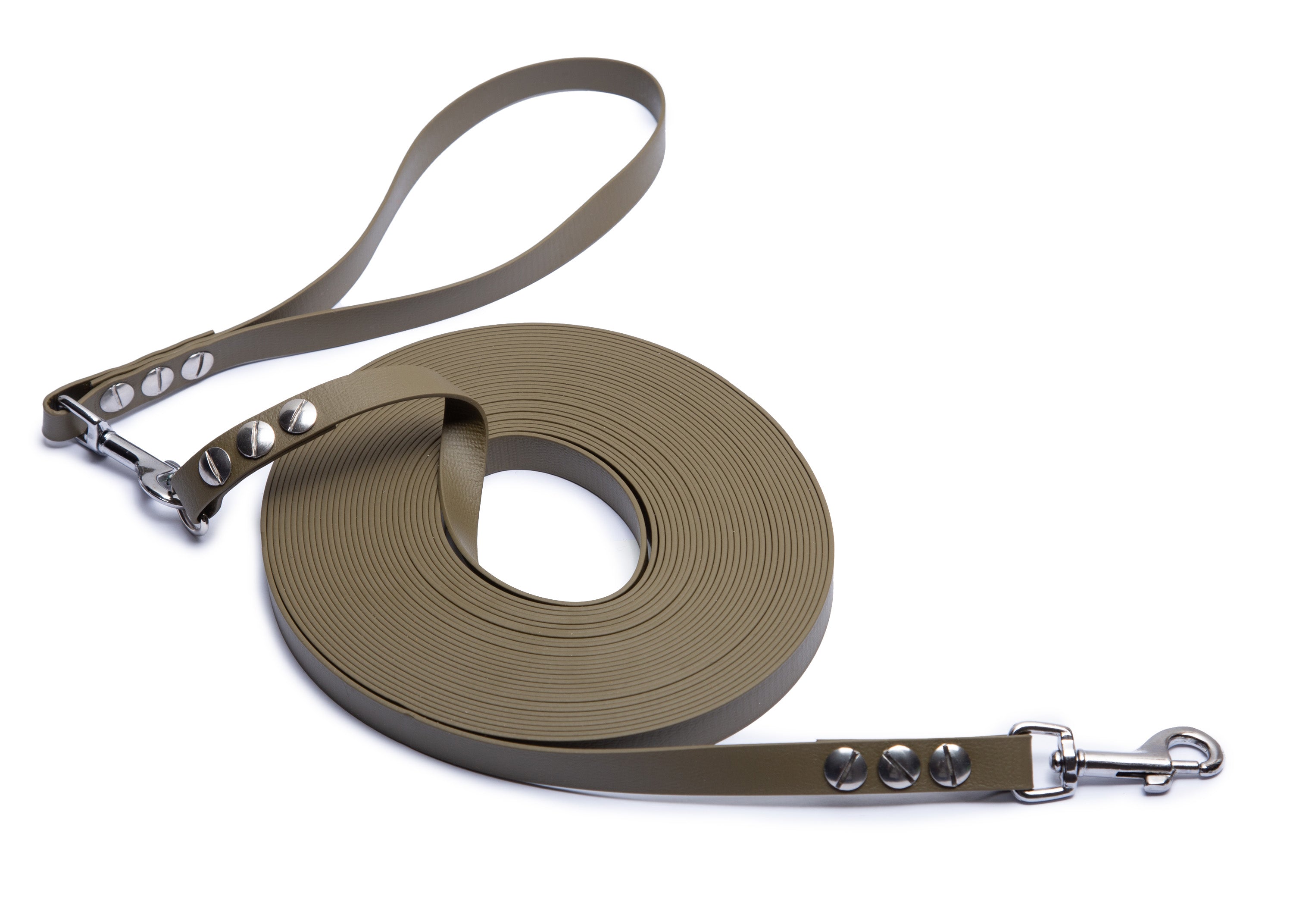 Schleppleine Super Flex Olive Rosegold / 5m / 10 m oder 15 m, mit oder ohne abnehmbarer Handschlaufe