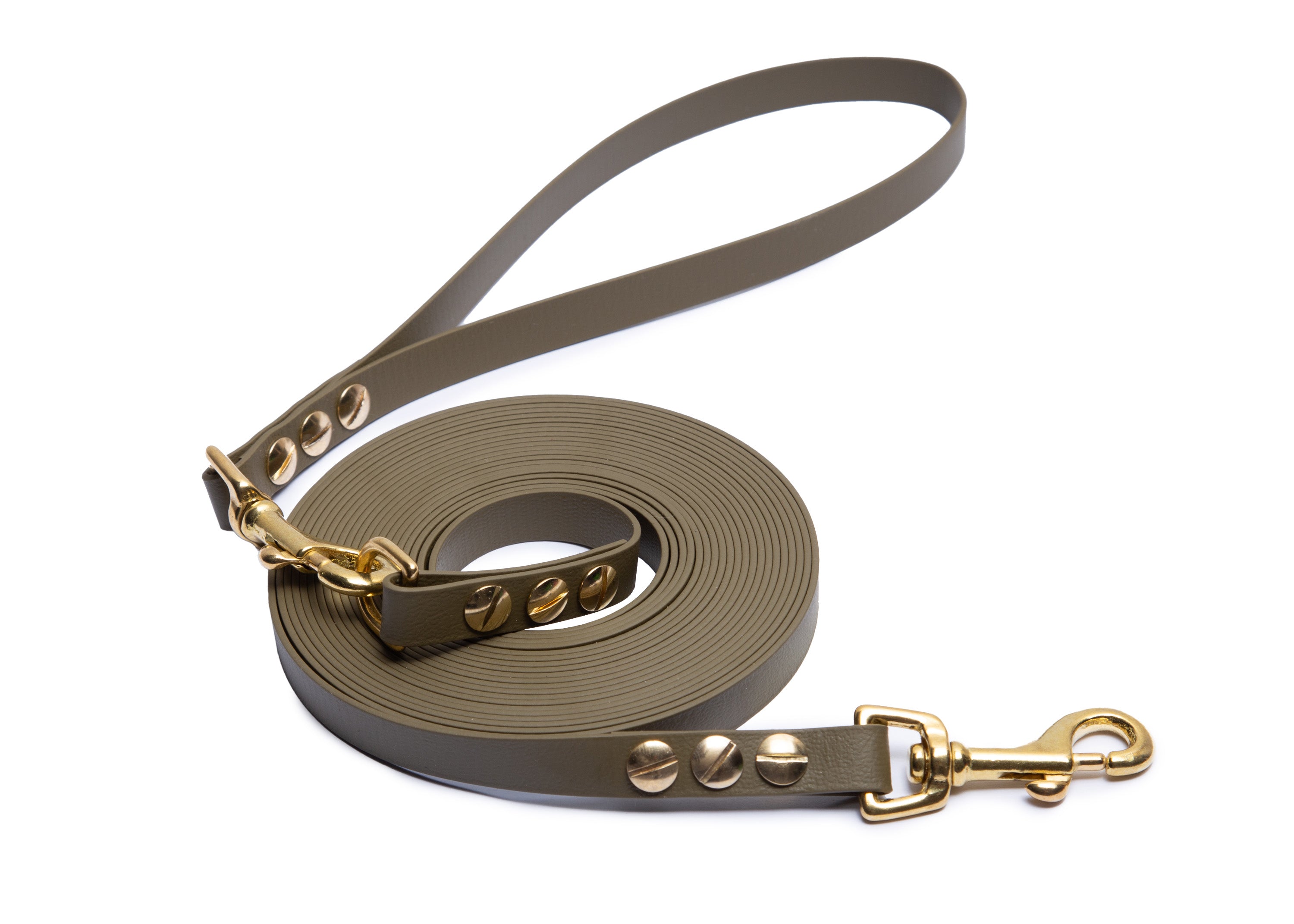 Schleppleine Super Flex Olive Rosegold / 5m / 10 m oder 15 m, mit oder ohne abnehmbarer Handschlaufe