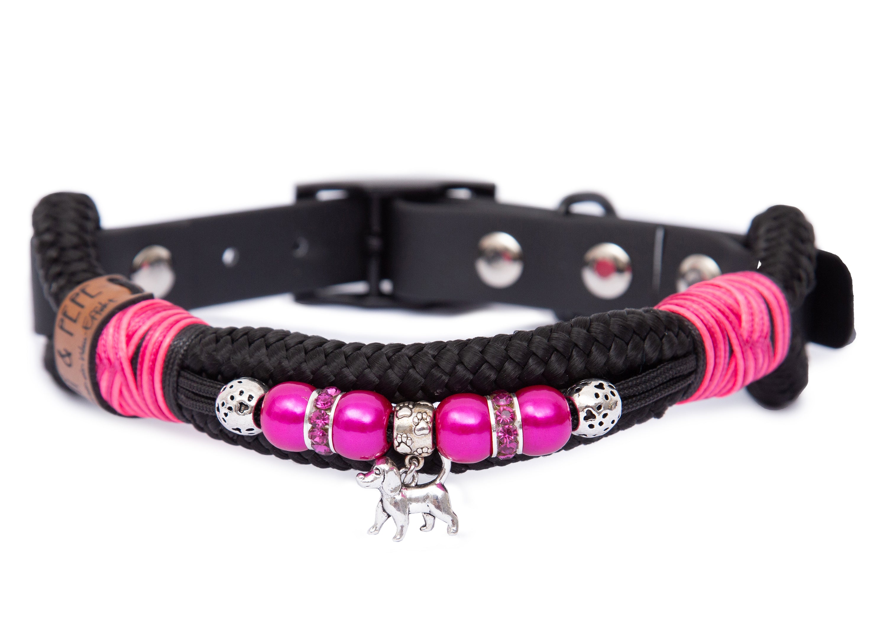 Tauhalsband mit Perlen Leo Pink