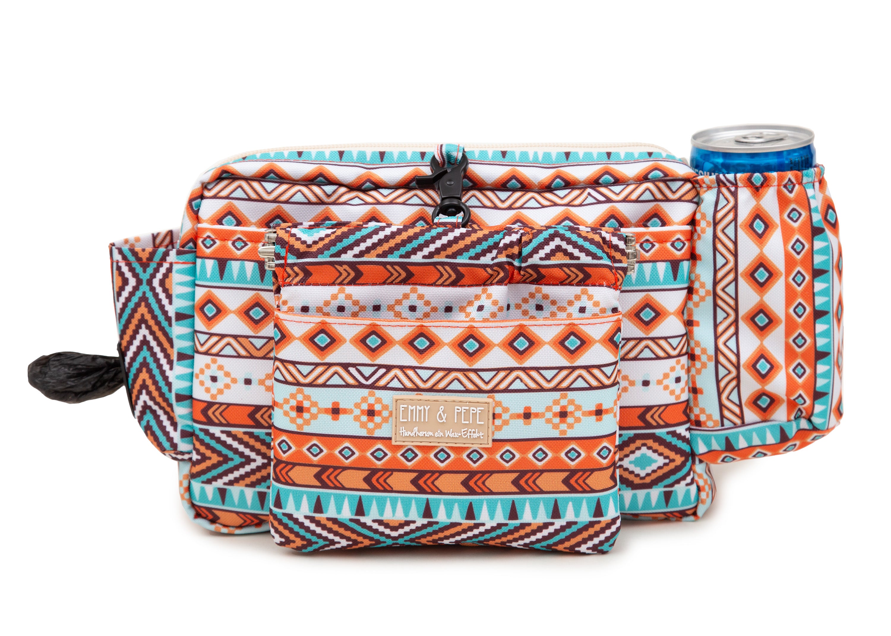 Wau-Pack große Gassitasche, Modell Ibiza, bunt, Gurtlängen: S (60-85cm),M (80-110cm),L (100-145cm) - bei jedem Spaziergang alles dabei