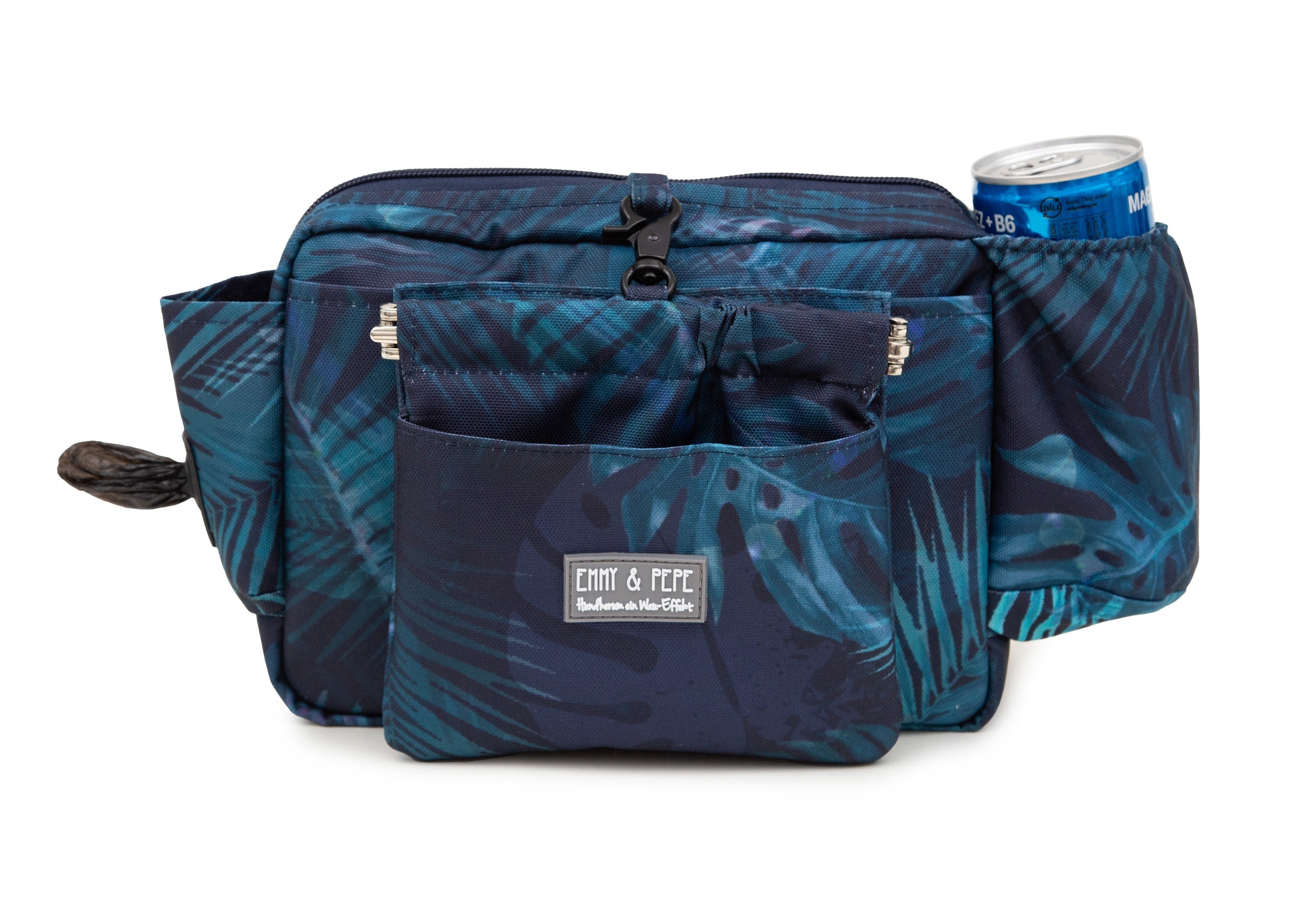 Wau-Pack große Gassitasche, dunkle Blautöne, Modell Monstera, S (60-85cm),M (80-110cm),L (100-145cm) Dark Slate Gray