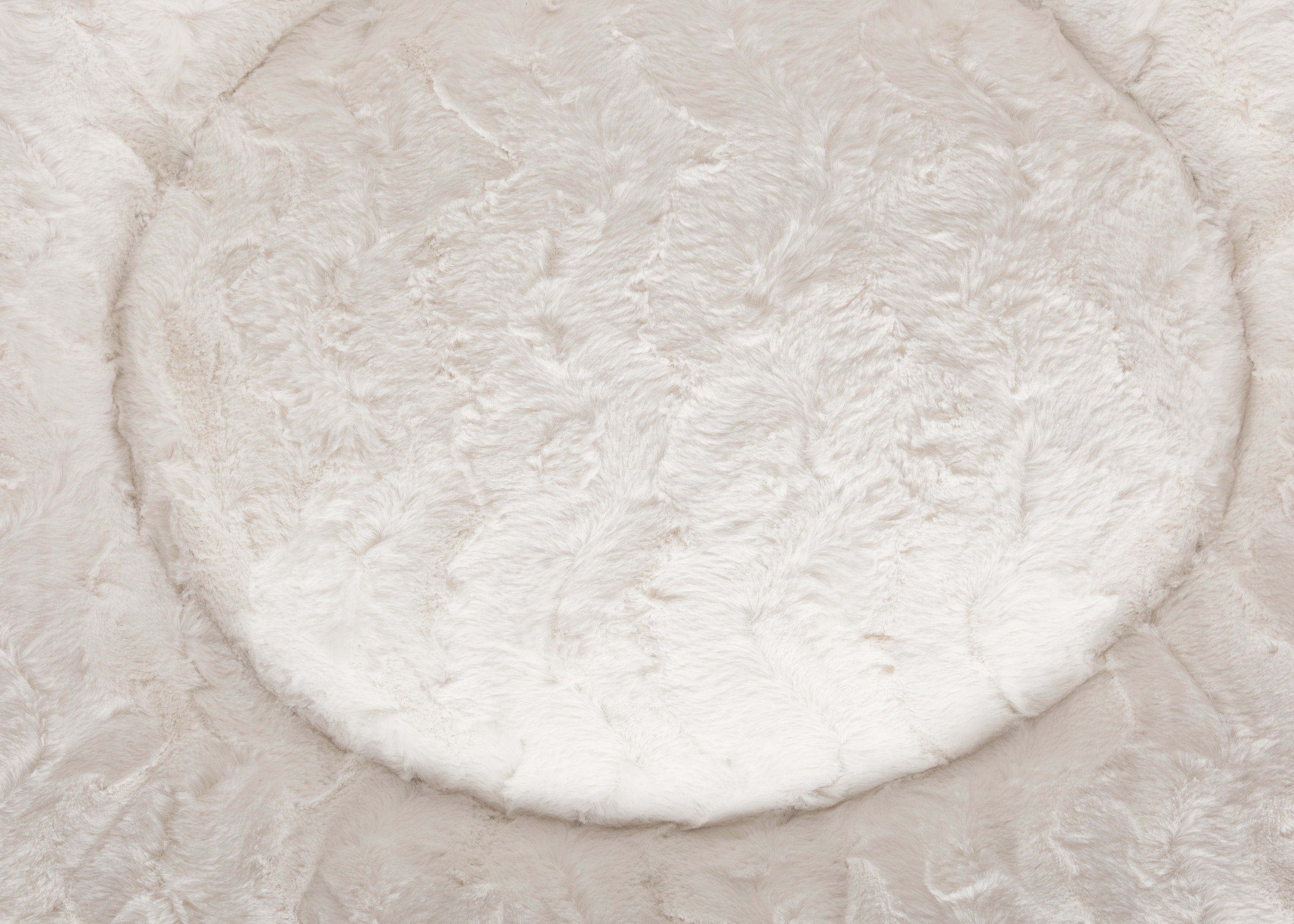 Wau-Bed orthopädisches Hundebett, Modell Wild Wave Creme / Oval , in verschiedenen Größen für große und kleine Hunde