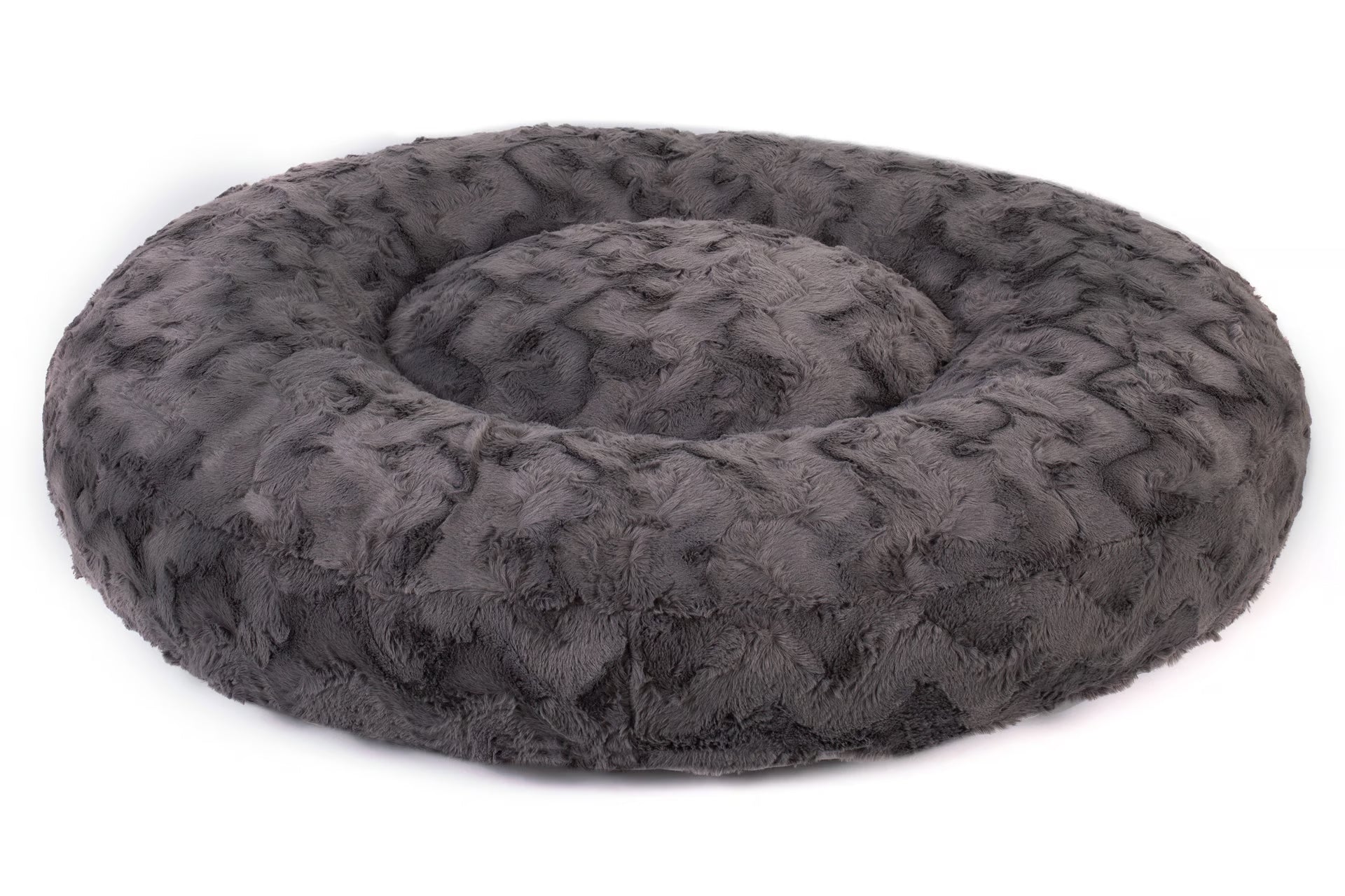 Wau-Bed orthopädisches Hundebett, Modell Wild Wave Dark Grey / Oval - in verschiedenen Größen für große und kleine Hunde