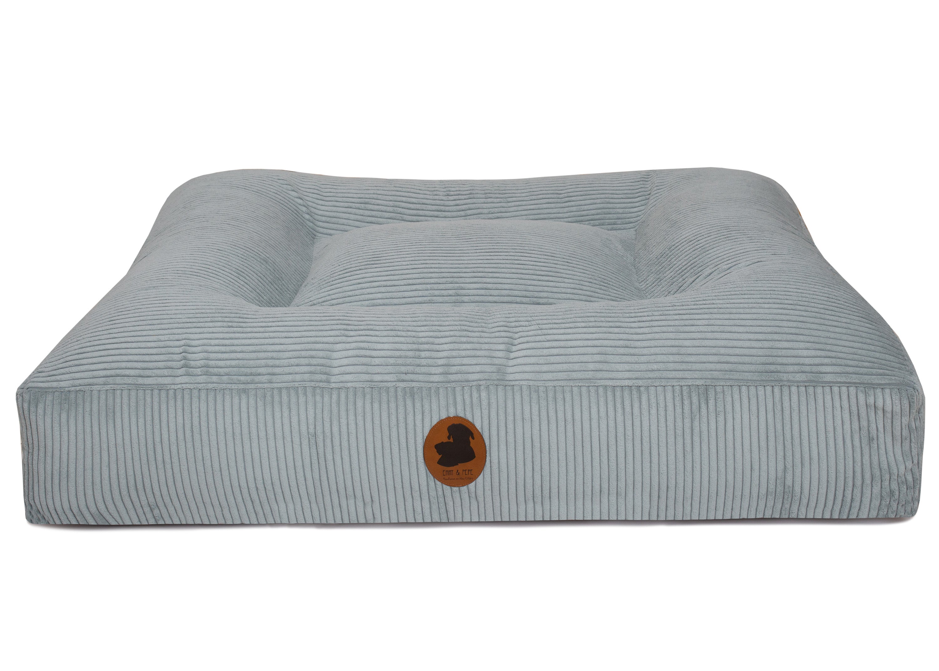 Wau-Bed Cord orthopädisches Hundebett, Modell Cord mit hellem blau