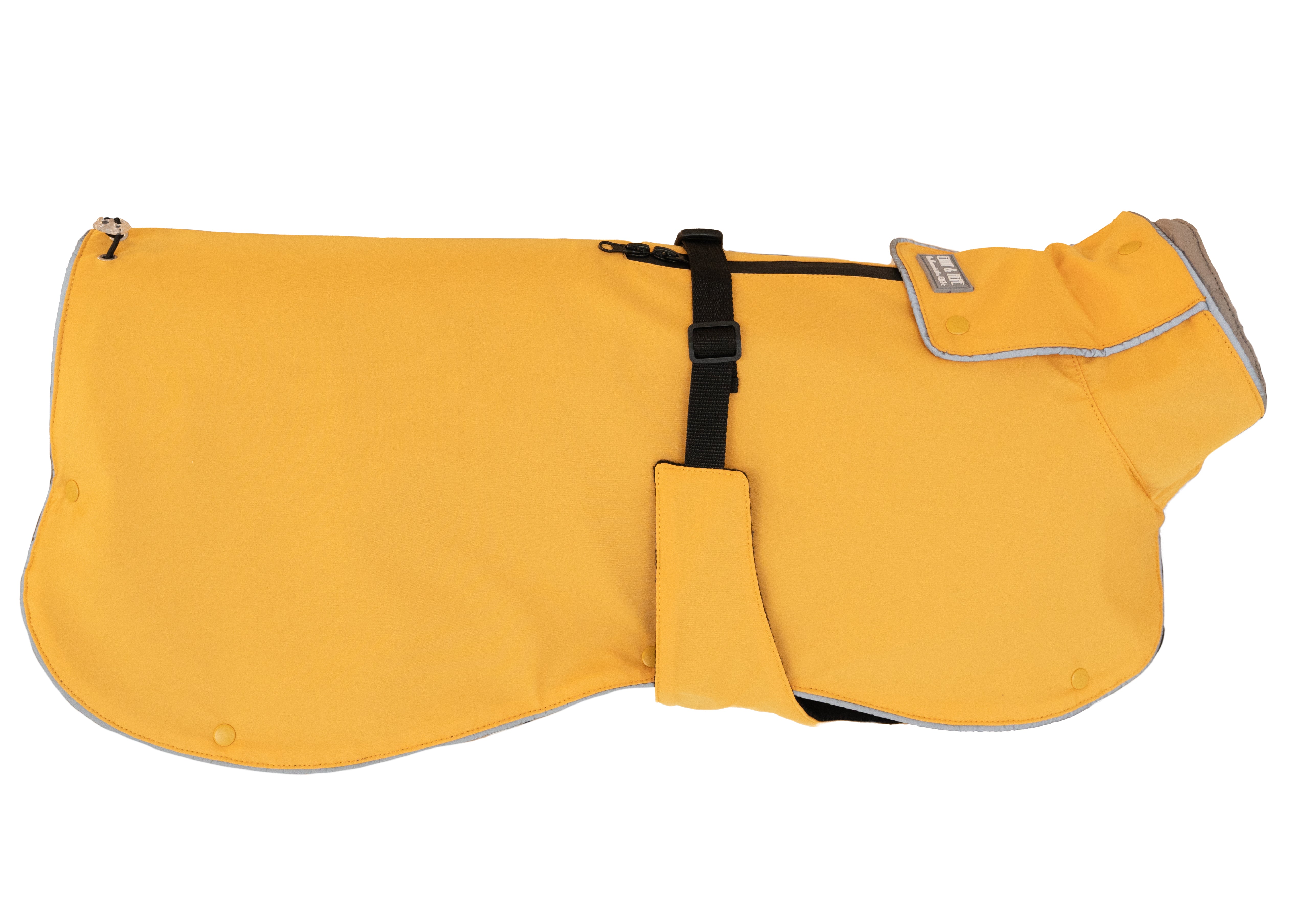 Wau-Coat Mustard 2 in 1 Hundemantel, Schutz gegen Regen und Kälte mit herausnehmbarem Innenfutter