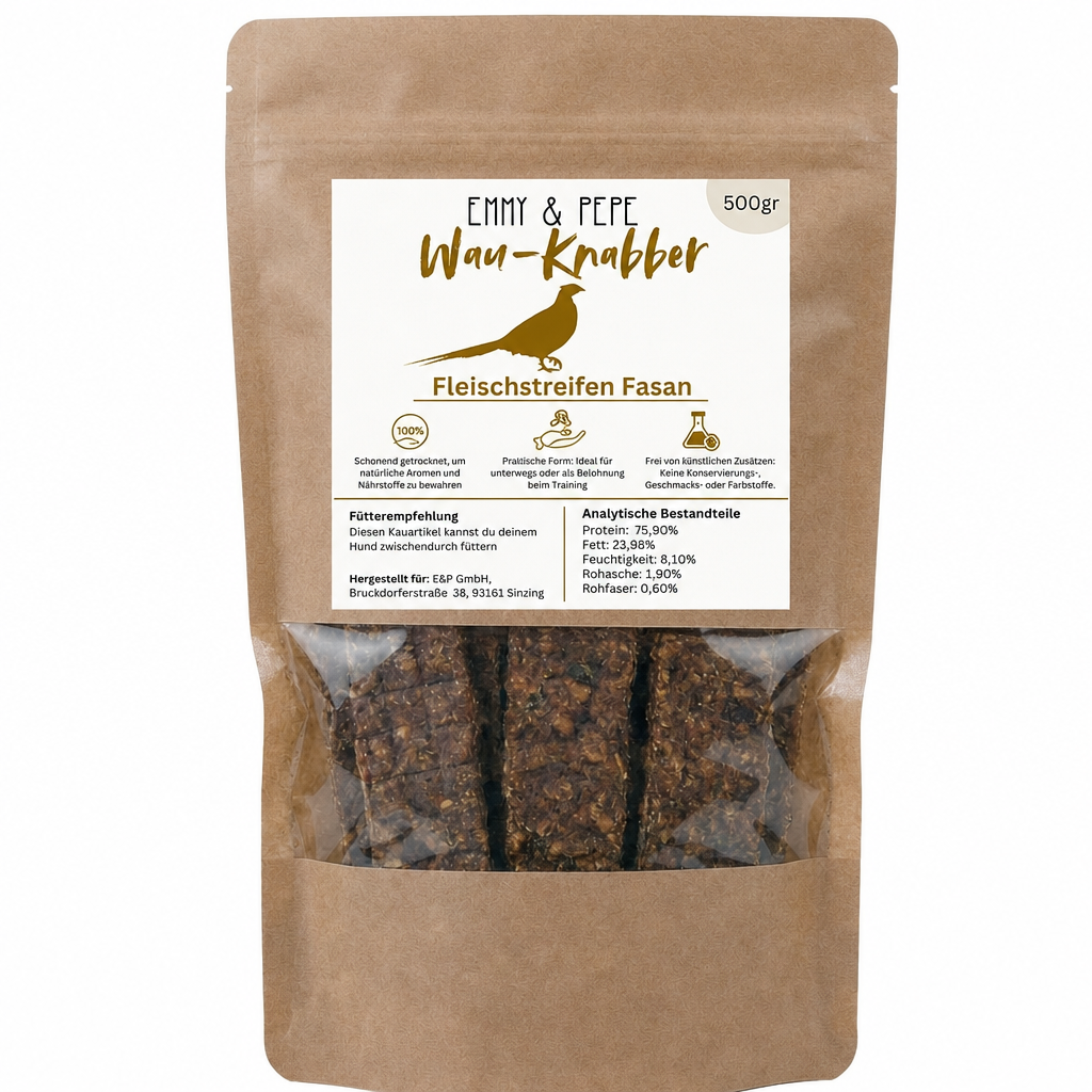 Wau-Knabber Fasan-Streifen 500g