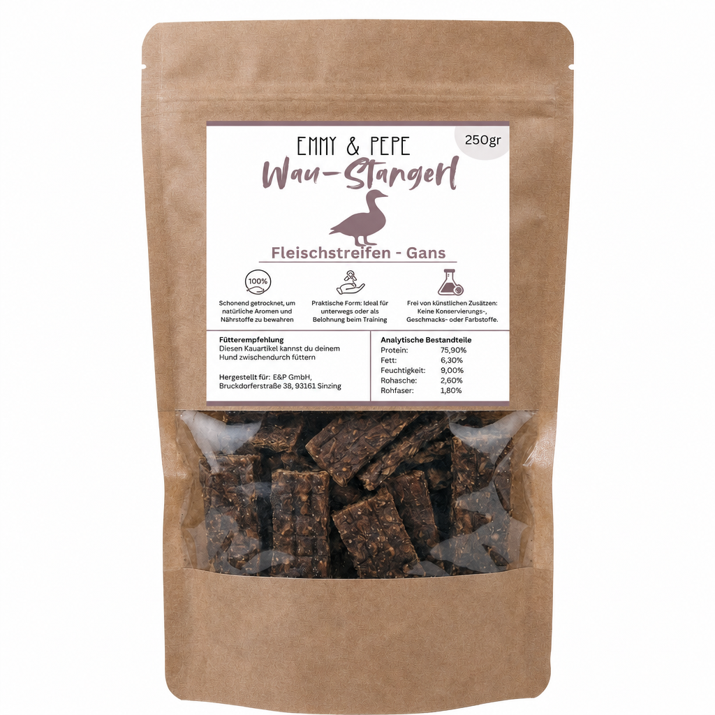 Wau-Knabber Gänsefleisch-Streifen 250g