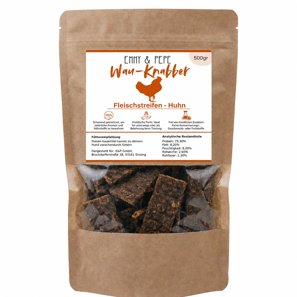 Wau-Knabber Hühnerfleisch-Streifen 500g