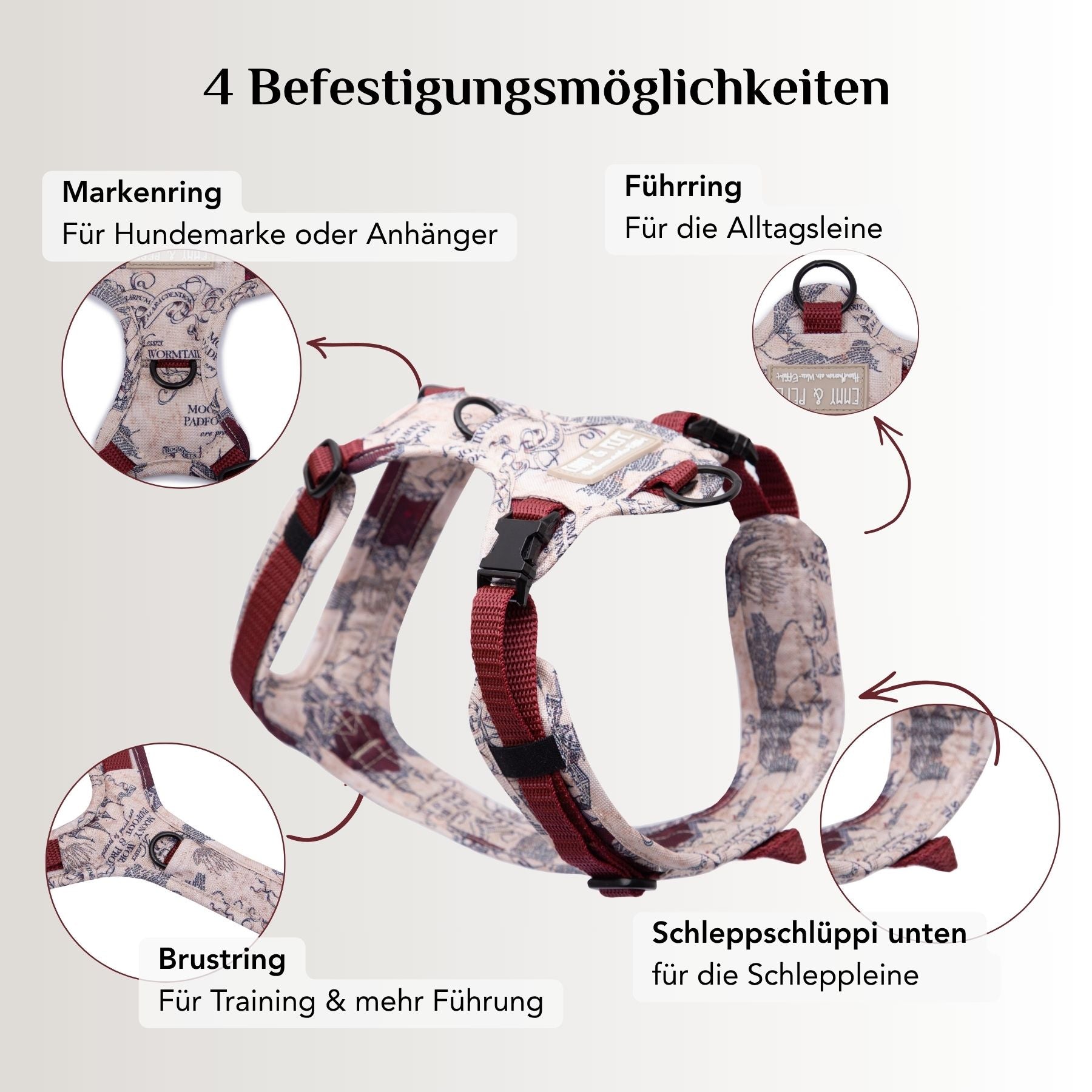 Hundegeschirr Karte der E&P