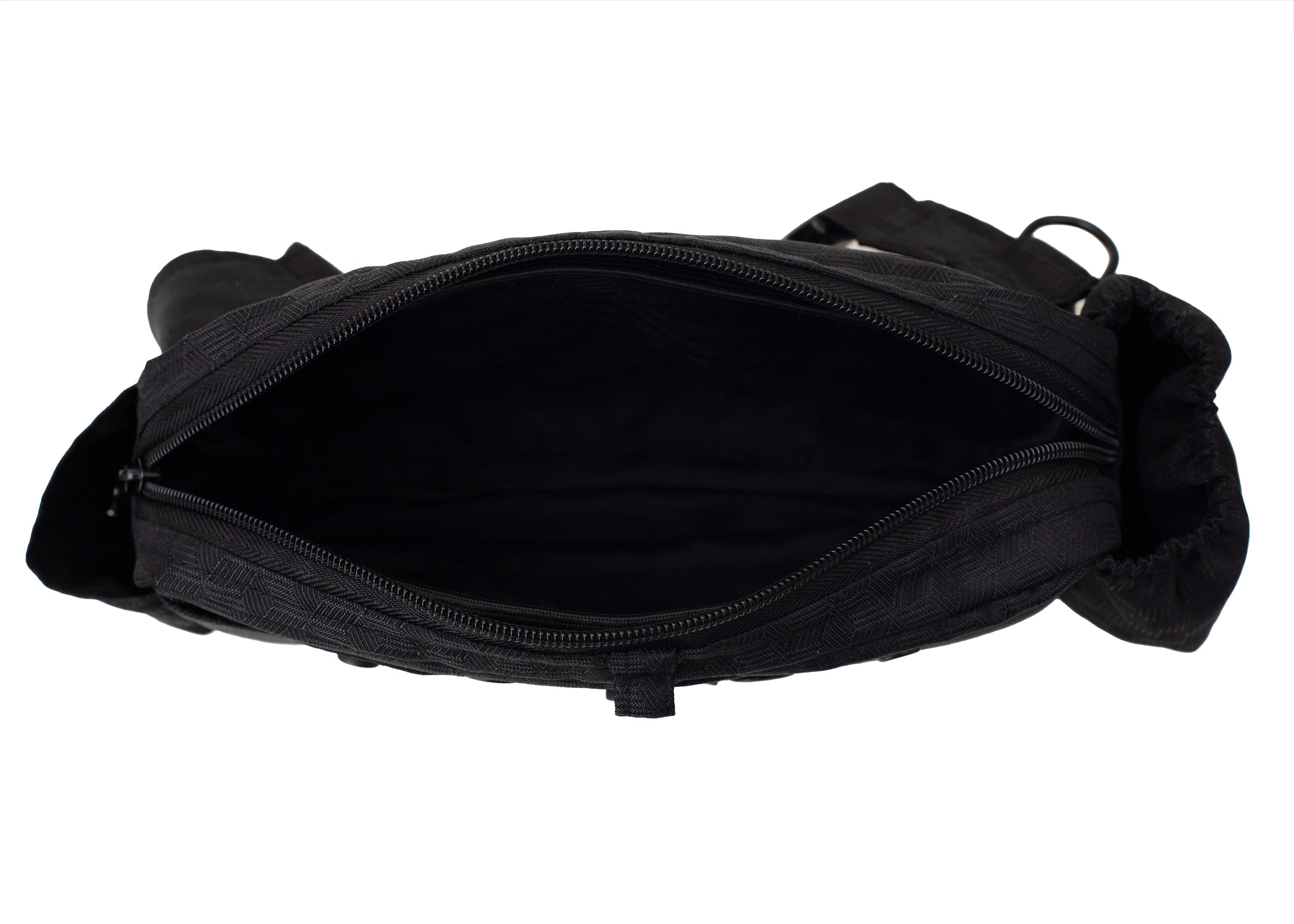 Wau-Pack große Gassitasche, Modell Fröhliches Schwarz - großes Innenfach mit viel Platz für Geldbeutel, Handy und mehr