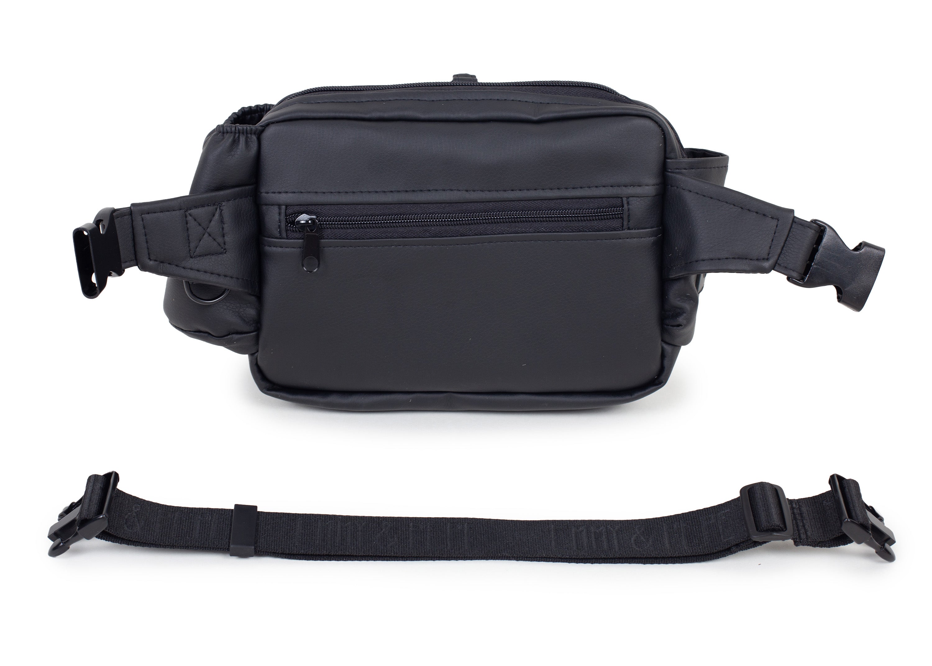 Wau-Pack große Gassitasche, Modell Kunstleder Hans, schwarz - stylisch auch als Crossbody-Bag tragbar