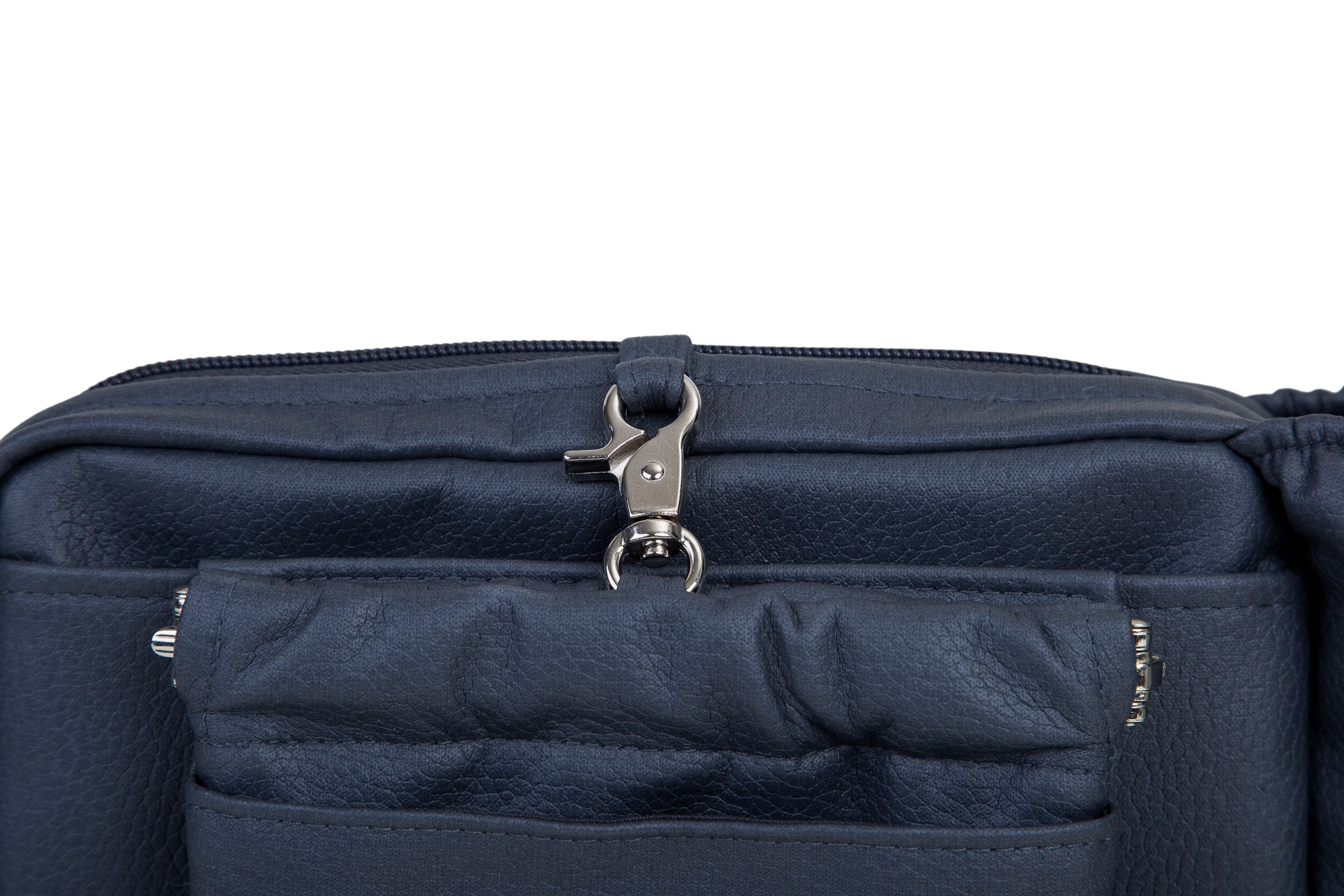 Wau-Pack große Gassitasche, Modell Kunstleder Midnight, dunkles Blau - mit abnehmbarer Leckerlitasche