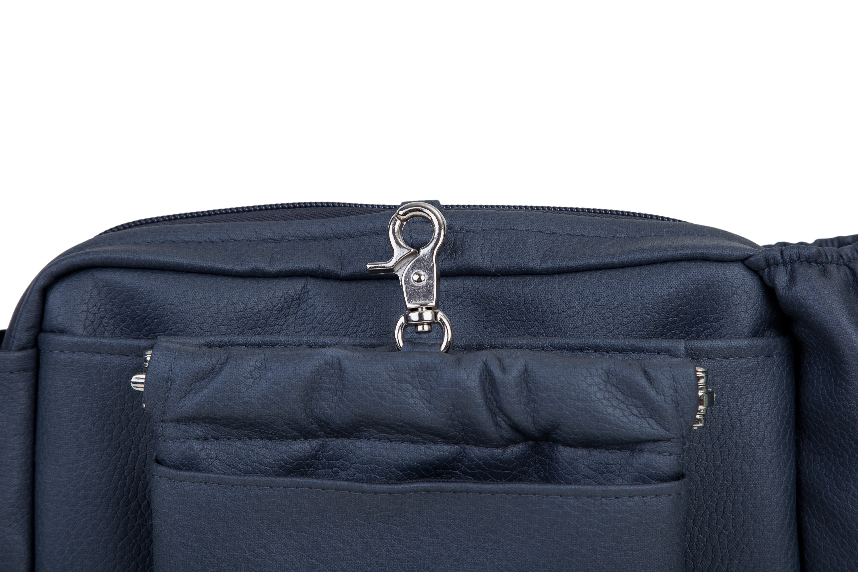 Wau-Pack große Gassitasche, Modell Kunstleder Midnight, dunkles Blau - mit abnehmbarer Leckerlitasche