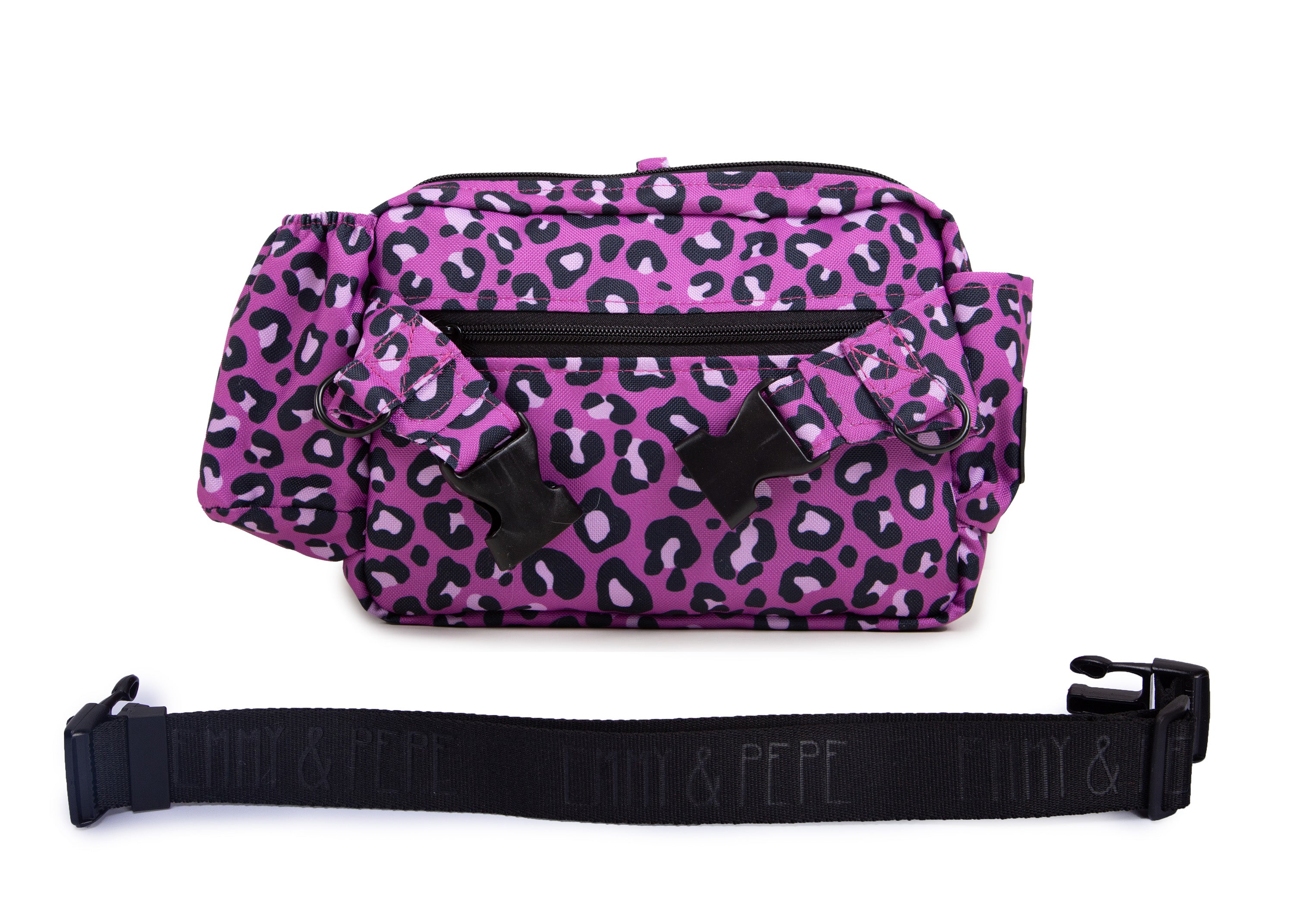 Wau-Pack große Gassitasche, Modell Leo Fuchsia - mit abnehmbaren Gurten in verschiedenen Längen