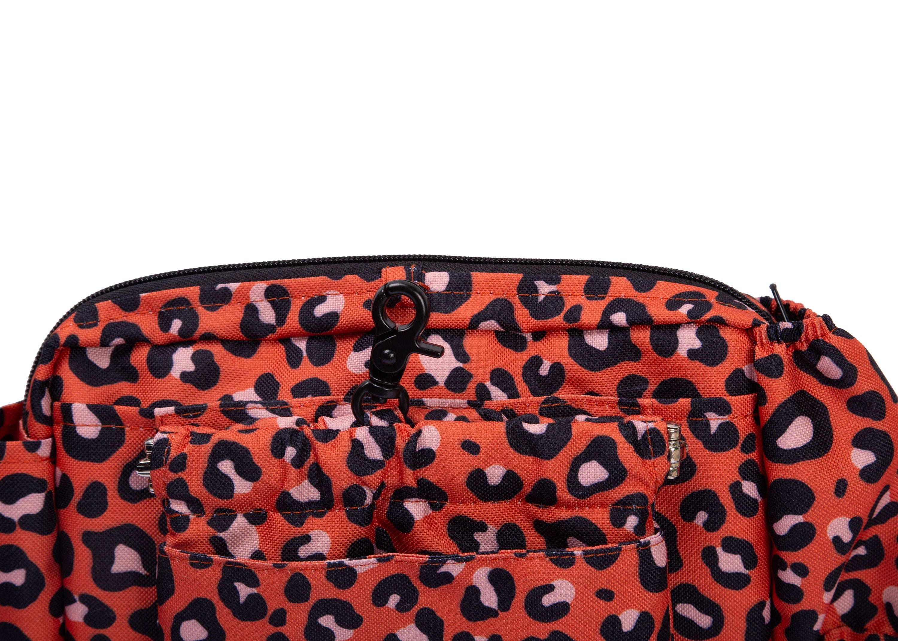 Wau-Pack große Gassitasche, Modell Leo Orange, Leopardenmuster