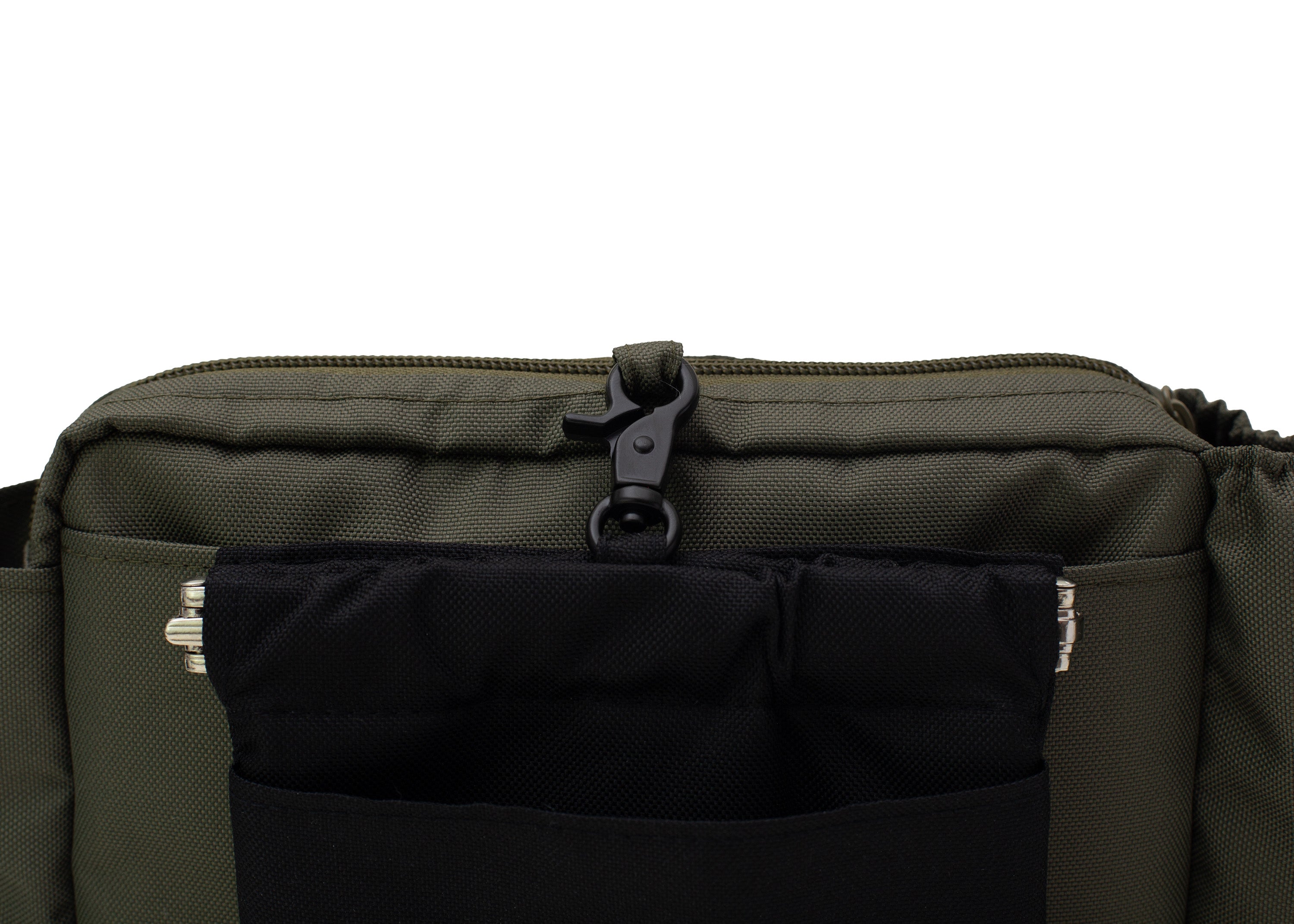 Wau-Pack große Gassitasche, Modell Lothar, olive-grüne Tasche mit schwarzem Lecherlibeutel