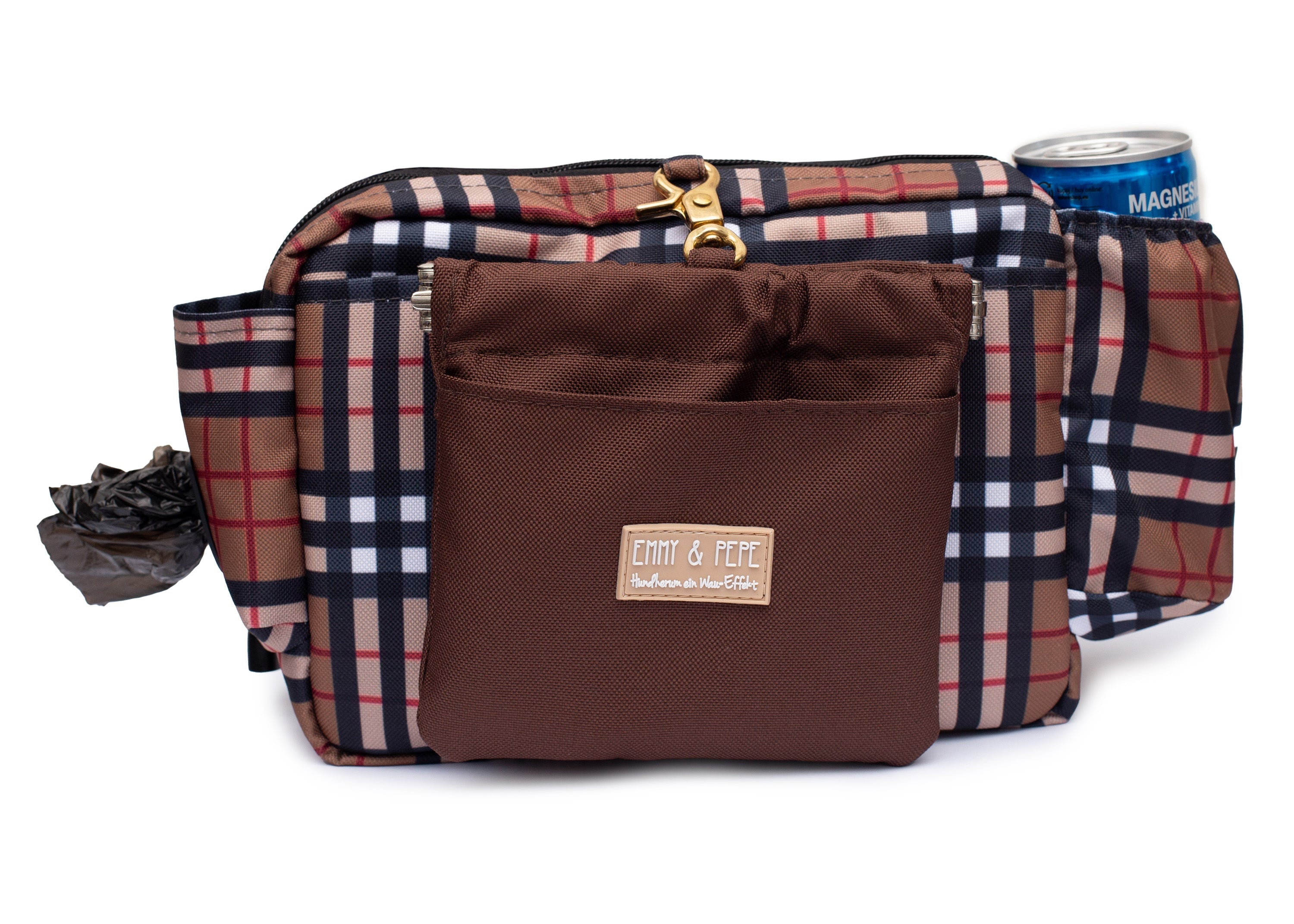 Wau-Pack große Gassitasche, Modell  Sherlock, Gurtlänge  S (60-85cm),M (80-110cm),L (100-145cm) - bei jedem Spaziergang alles dabei