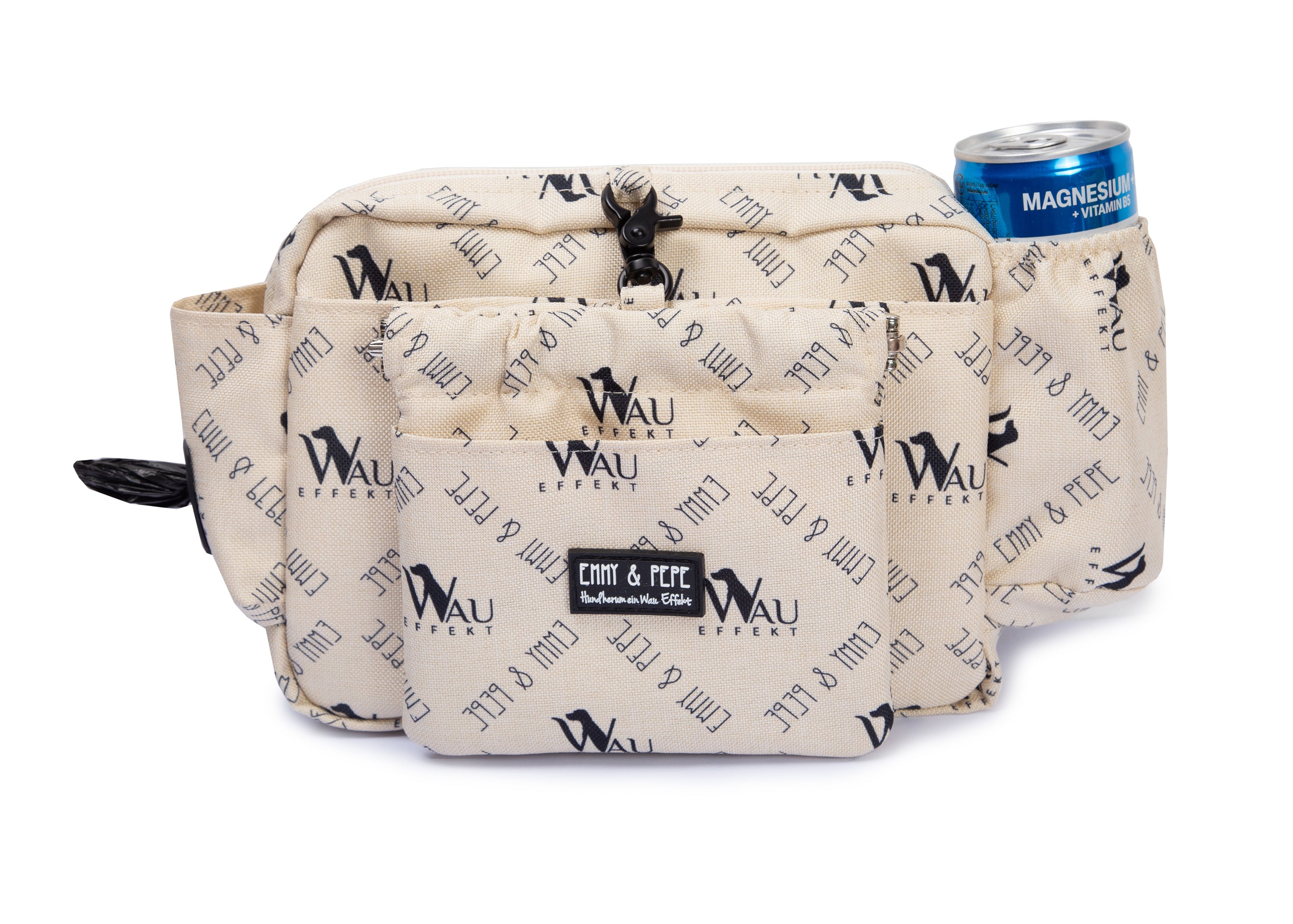 Wau-Pack "Wau-Effekt" Creme - große Gassitasche mit vielen Fächern