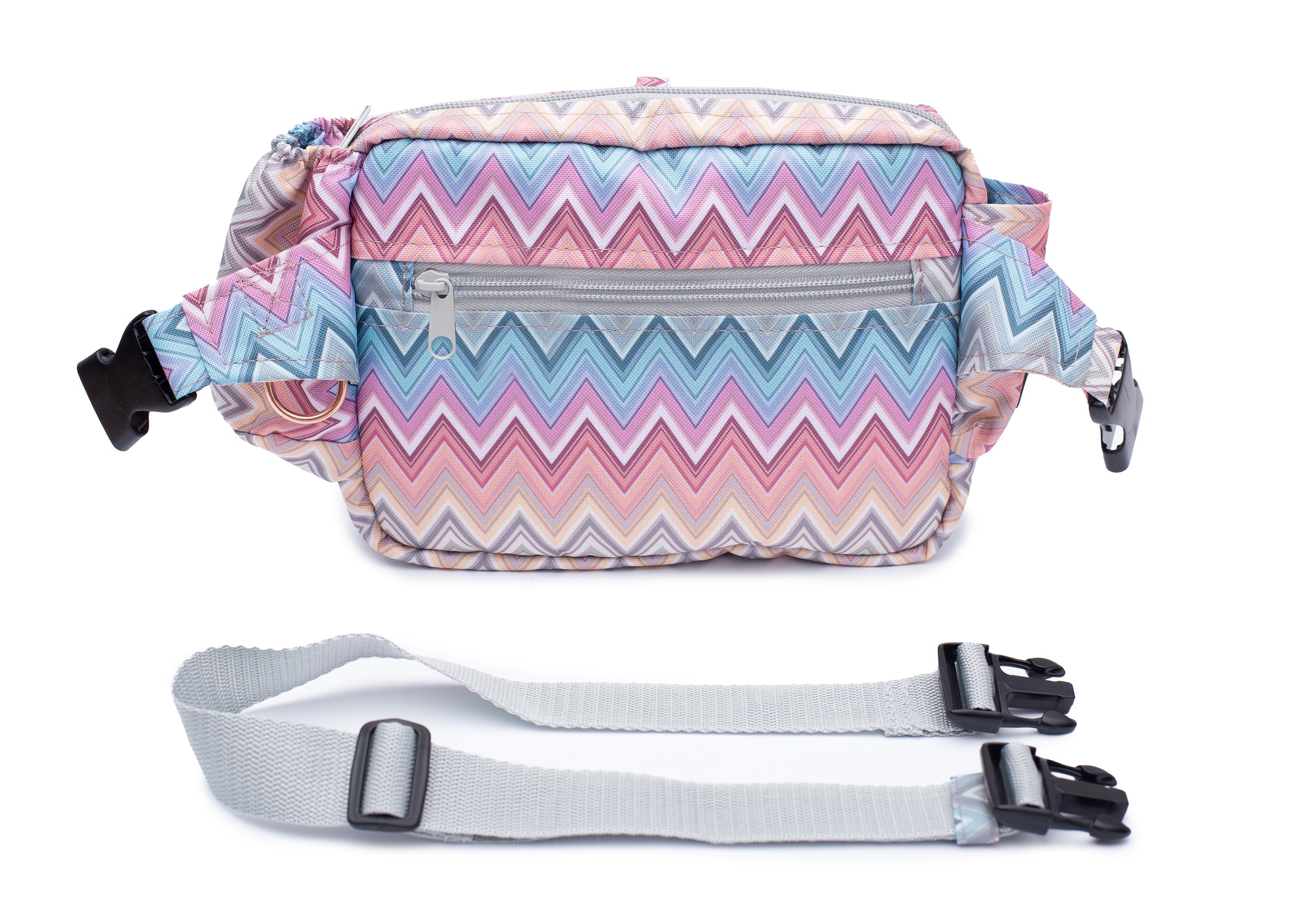 Wau-Pack große Gassitasche, Modell  Waussoni, sanfte Pastelltöne in modischem Zick-Zack-Muster